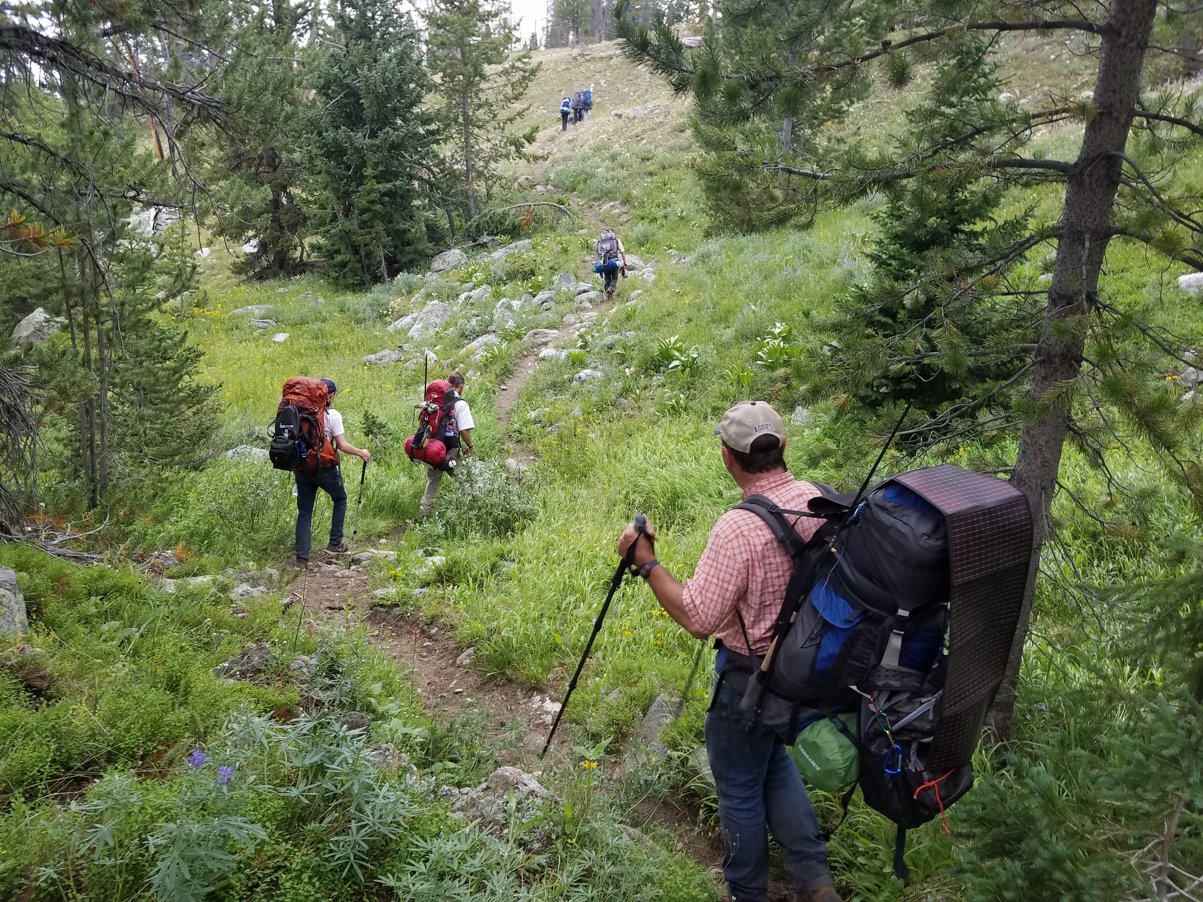 2017 Wind River Trip - Day 7 - Mount Victor Base Camp to Coyote Lake, Zack's Bloody Nose, Old Cabin (Wind River Range, Wyoming)