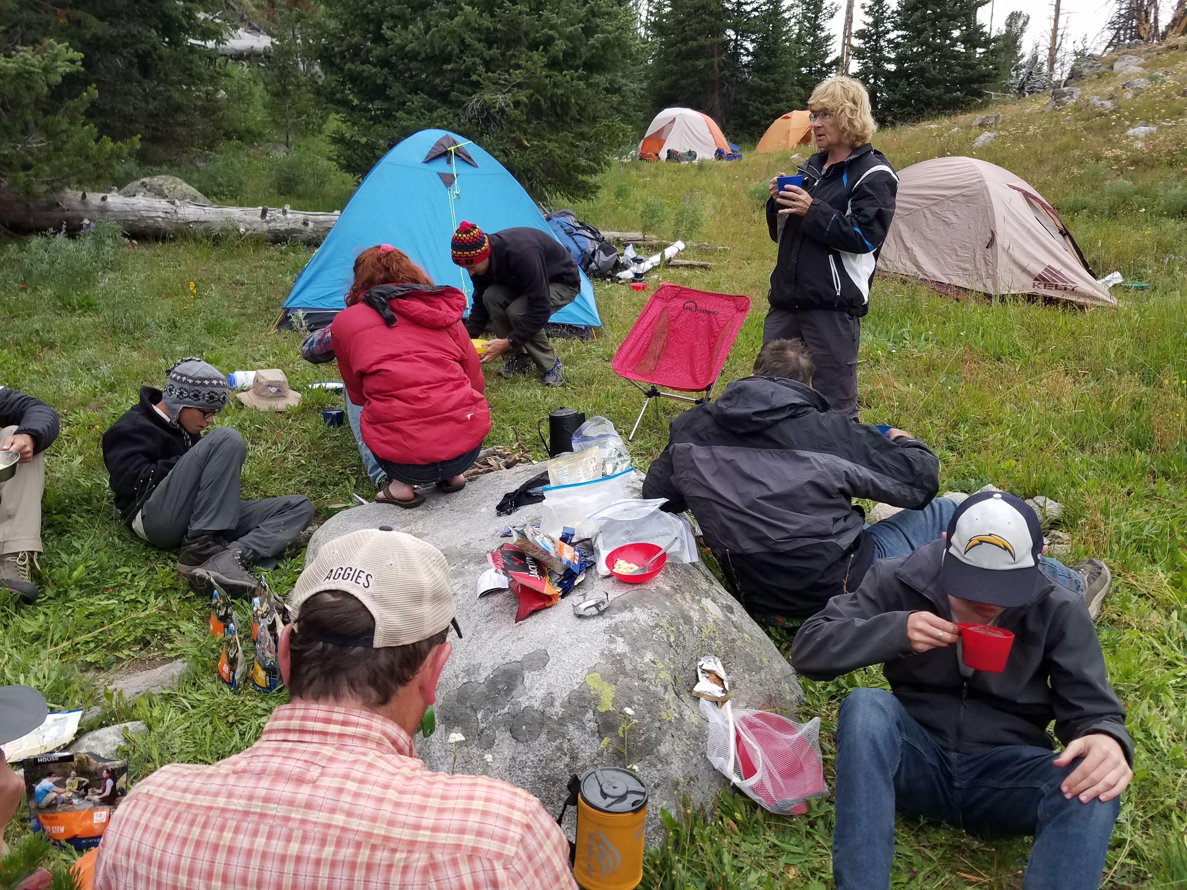 2017 Wind River Trip - Day 7 - Mount Victor Base Camp to Coyote Lake, Zack's Bloody Nose, Old Cabin (Wind River Range, Wyoming)