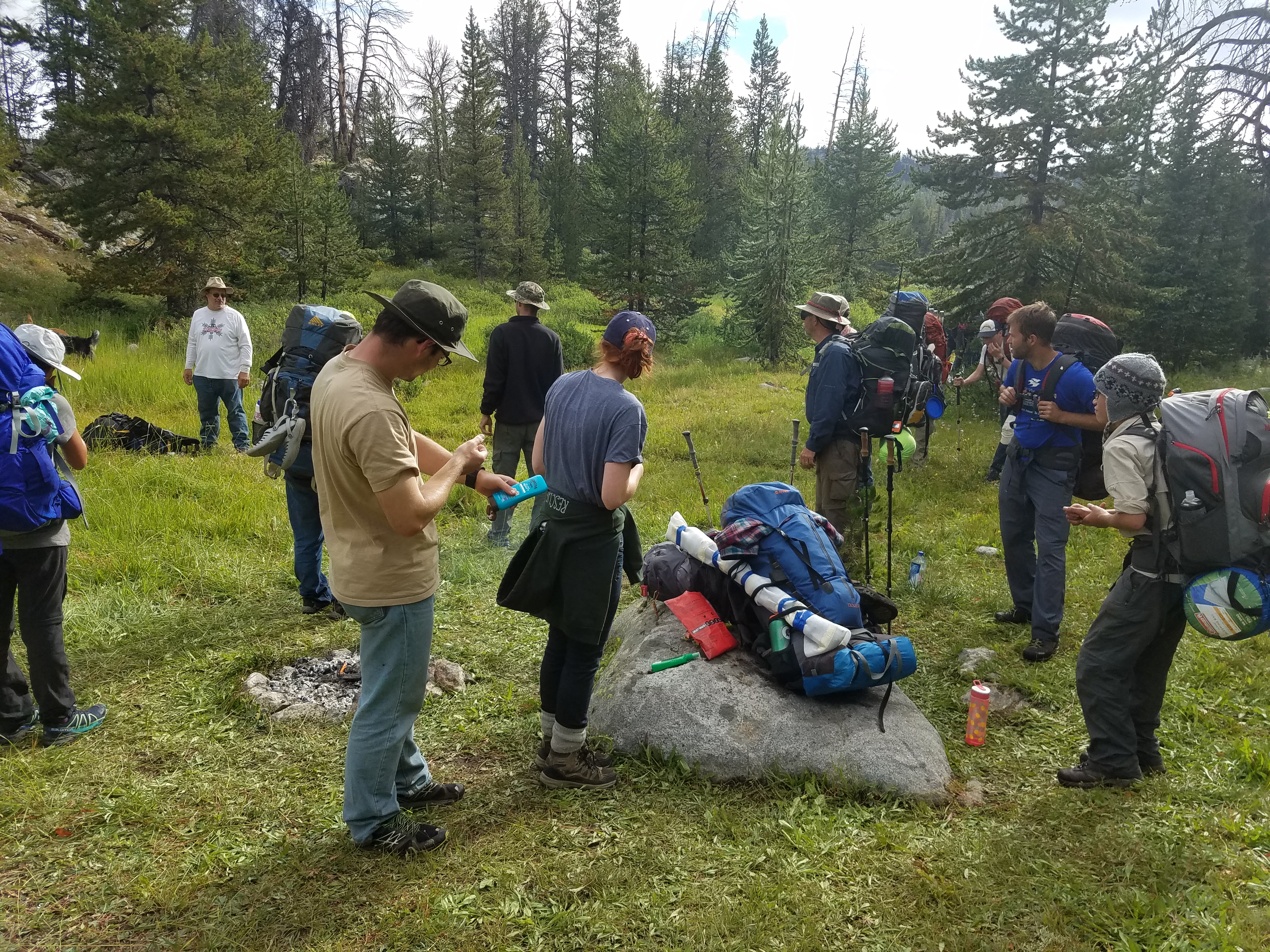 2017 Wind River Trip - Day 8 - Coyote Lake to Boulder Lake, Ethan's Exploding Pillow, Grizzly Bear Challenge, Dead Car Battery & Broken Key, Wind River Brewing Company, Toilet (Wind River Range, Wyoming)