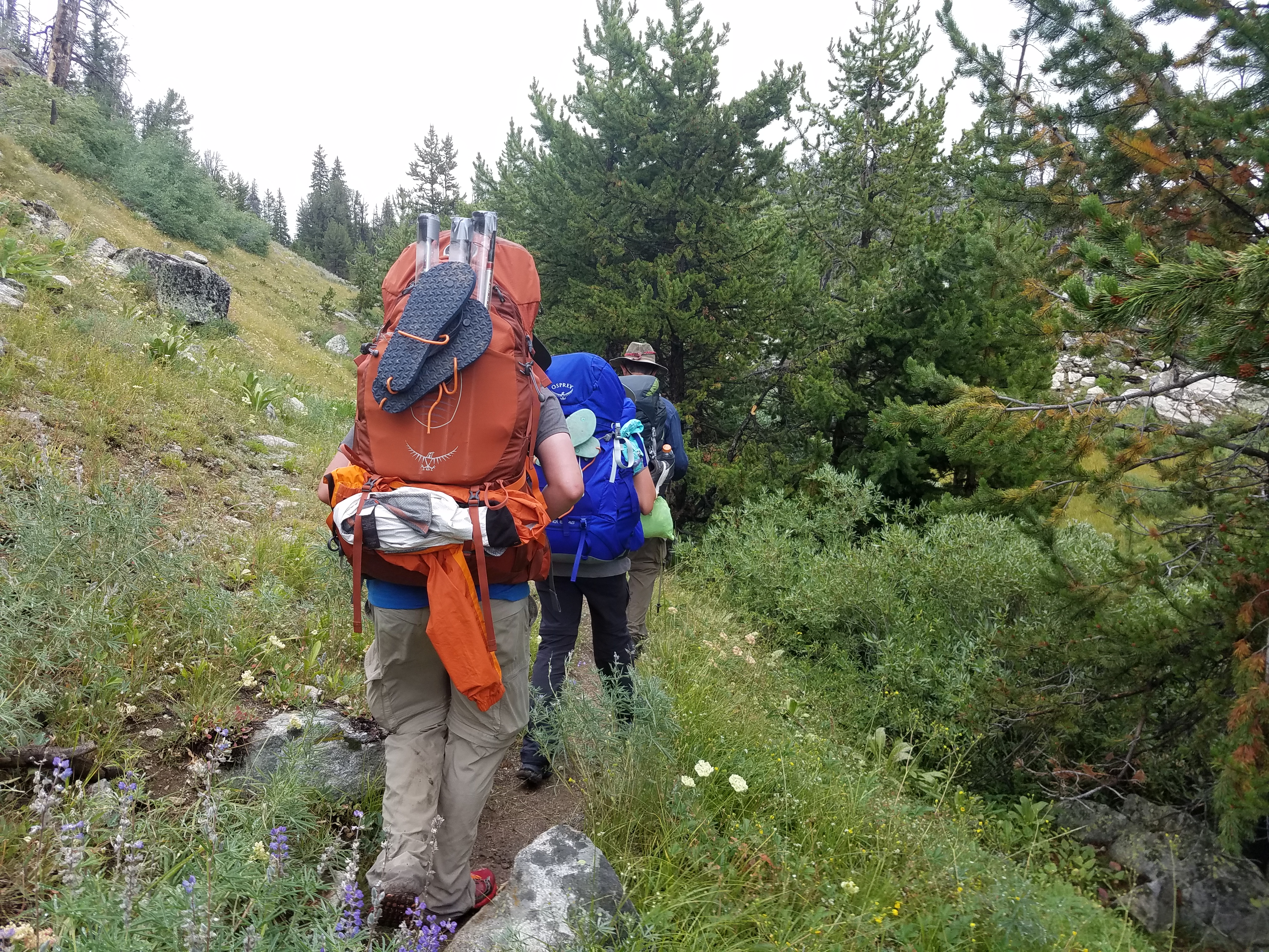 2017 Wind River Trip - Day 8 - Coyote Lake to Boulder Lake, Ethan's Exploding Pillow, Grizzly Bear Challenge, Dead Car Battery & Broken Key, Wind River Brewing Company, Toilet (Wind River Range, Wyoming)