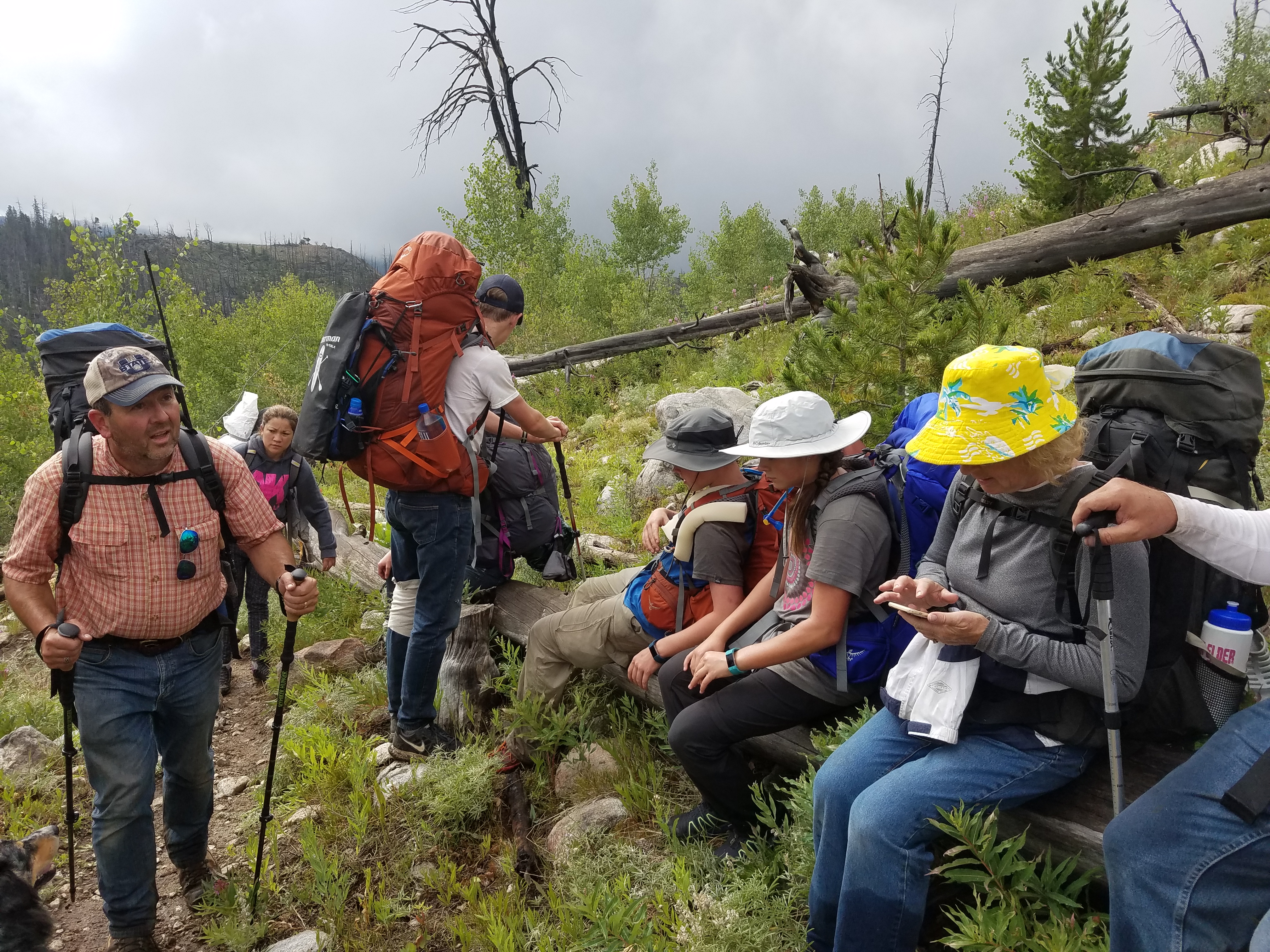 2017 Wind River Trip - Day 8 - Coyote Lake to Boulder Lake, Ethan's Exploding Pillow, Grizzly Bear Challenge, Dead Car Battery & Broken Key, Wind River Brewing Company, Toilet (Wind River Range, Wyoming)