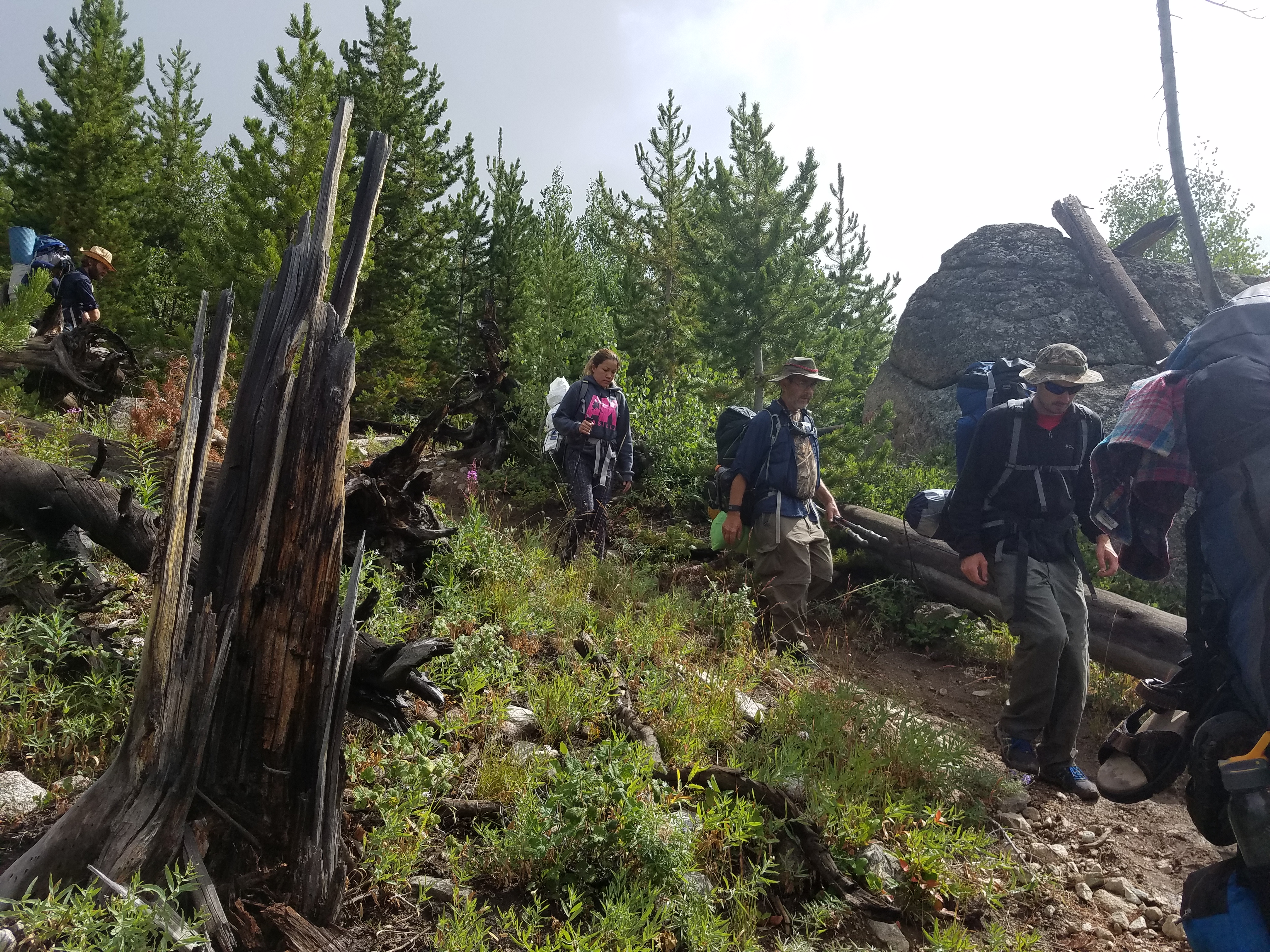 2017 Wind River Trip - Day 8 - Coyote Lake to Boulder Lake, Ethan's Exploding Pillow, Grizzly Bear Challenge, Dead Car Battery & Broken Key, Wind River Brewing Company, Toilet (Wind River Range, Wyoming)