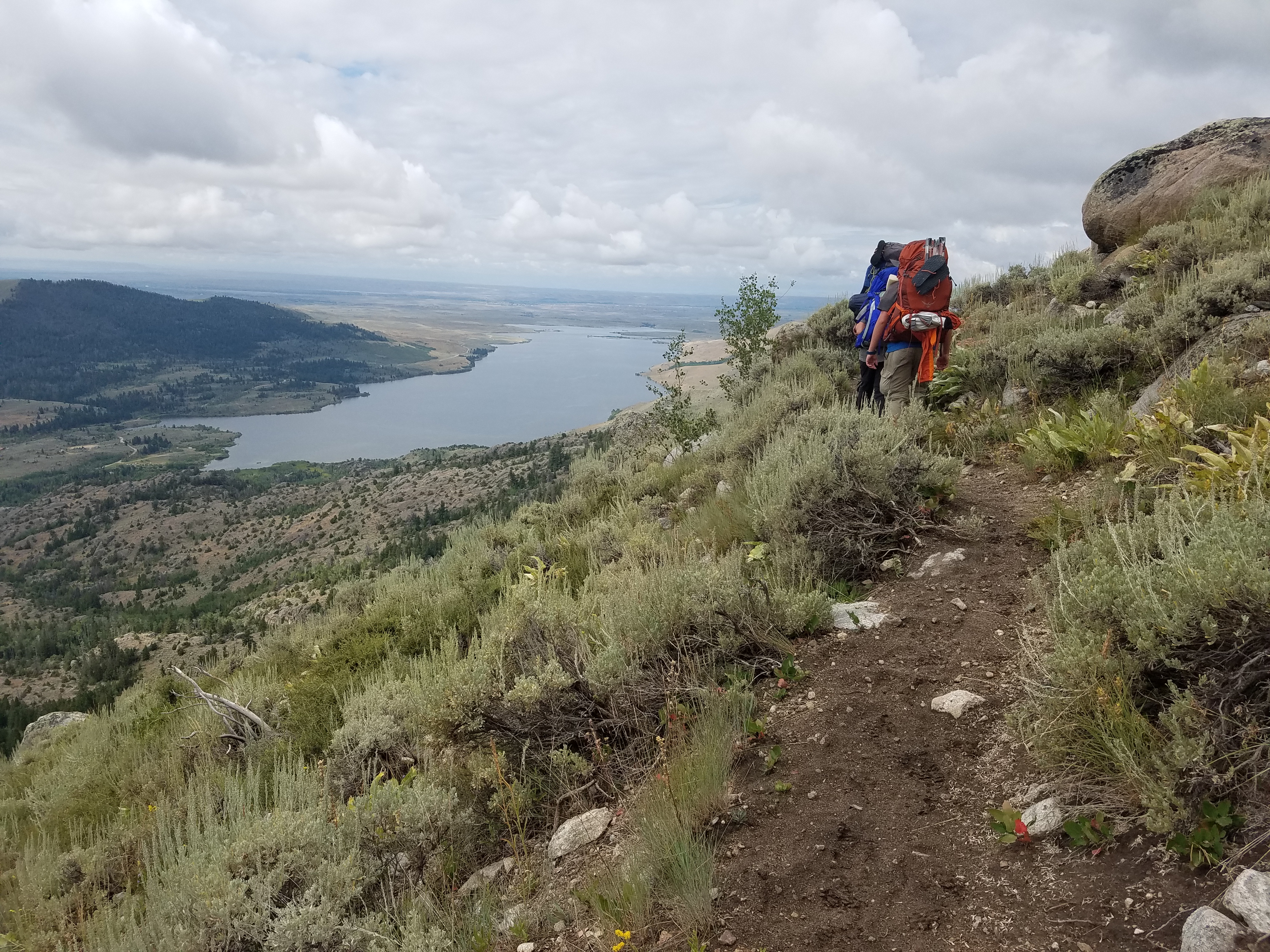 2017 Wind River Trip - Day 8 - Coyote Lake to Boulder Lake, Ethan's Exploding Pillow, Grizzly Bear Challenge, Dead Car Battery & Broken Key, Wind River Brewing Company, Toilet (Wind River Range, Wyoming)