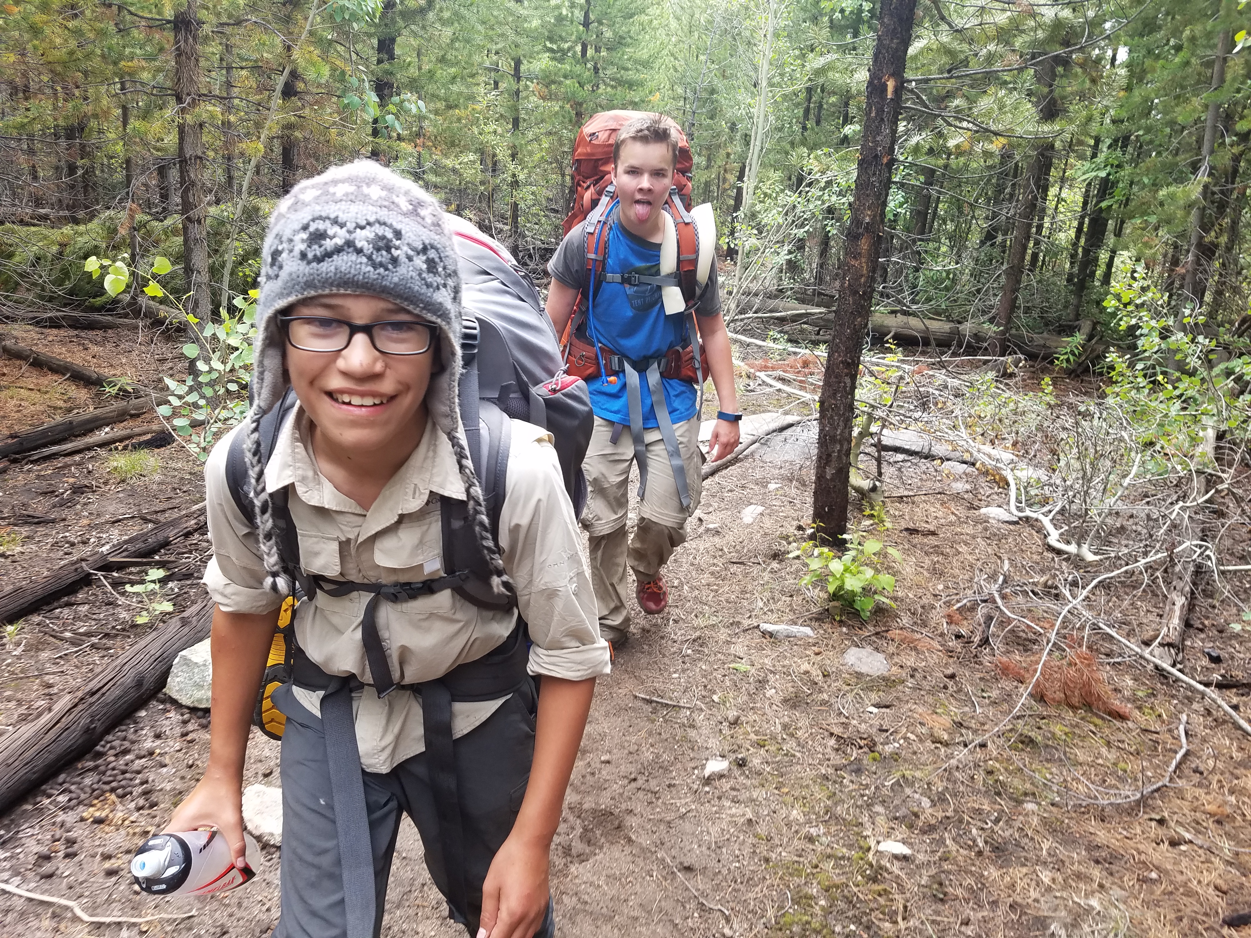 2017 Wind River Trip - Day 8 - Coyote Lake to Boulder Lake, Ethan's Exploding Pillow, Grizzly Bear Challenge, Dead Car Battery & Broken Key, Wind River Brewing Company, Toilet (Wind River Range, Wyoming)