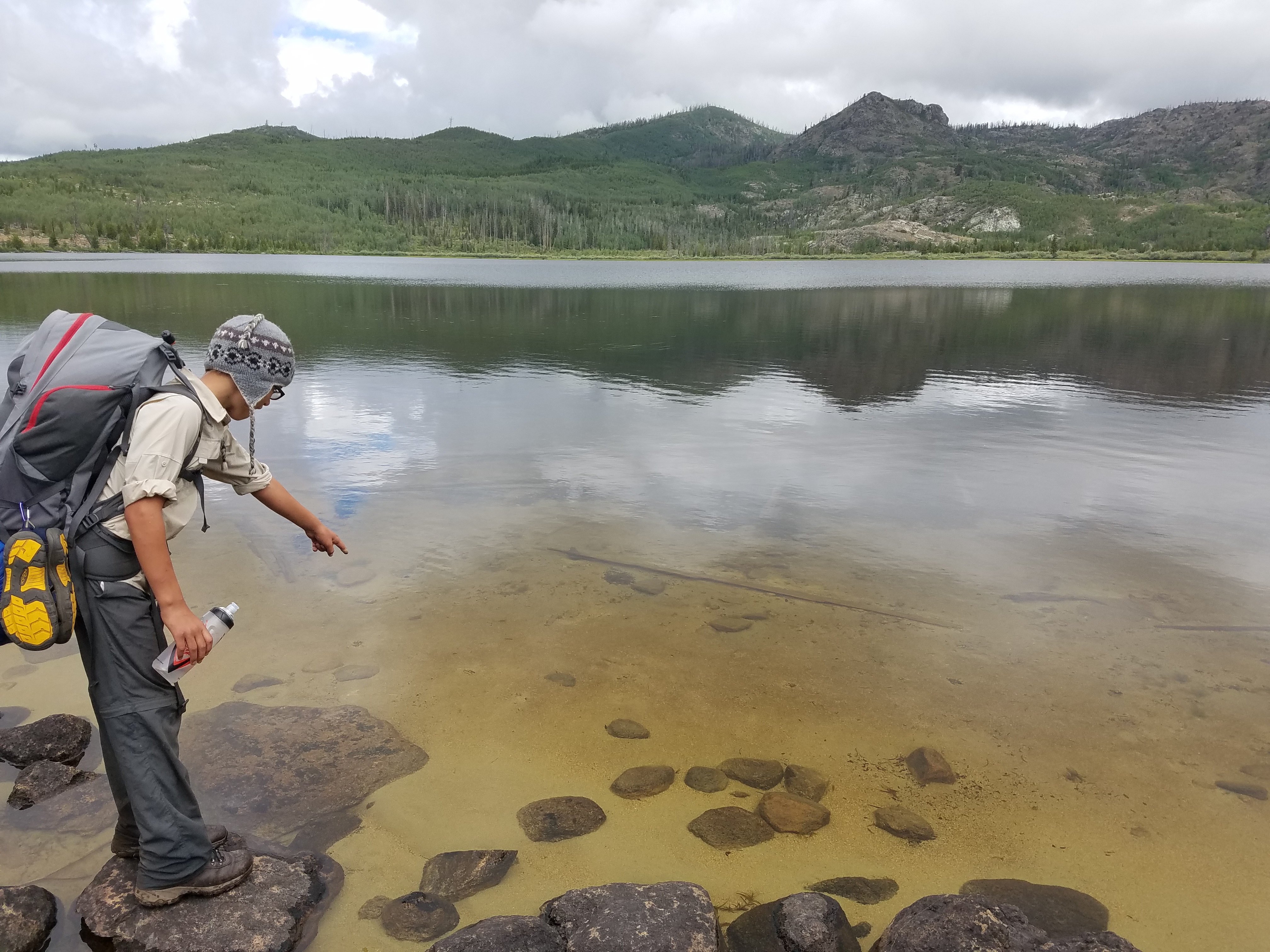 2017 Wind River Trip - Day 8 - Coyote Lake to Boulder Lake, Ethan's Exploding Pillow, Grizzly Bear Challenge, Dead Car Battery & Broken Key, Wind River Brewing Company, Toilet (Wind River Range, Wyoming)