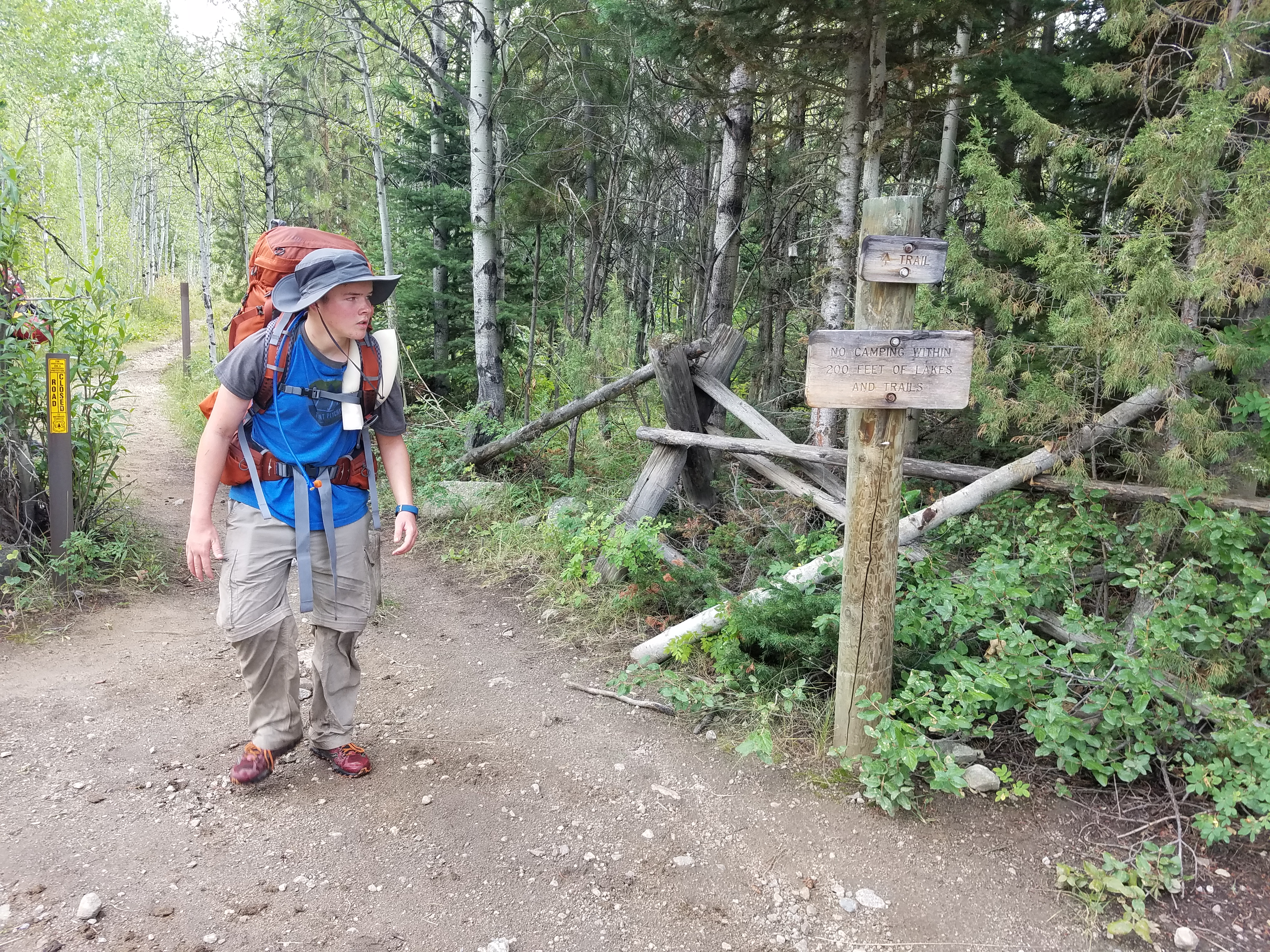 2017 Wind River Trip - Day 8 - Coyote Lake to Boulder Lake, Ethan's Exploding Pillow, Grizzly Bear Challenge, Dead Car Battery & Broken Key, Wind River Brewing Company, Toilet (Wind River Range, Wyoming)