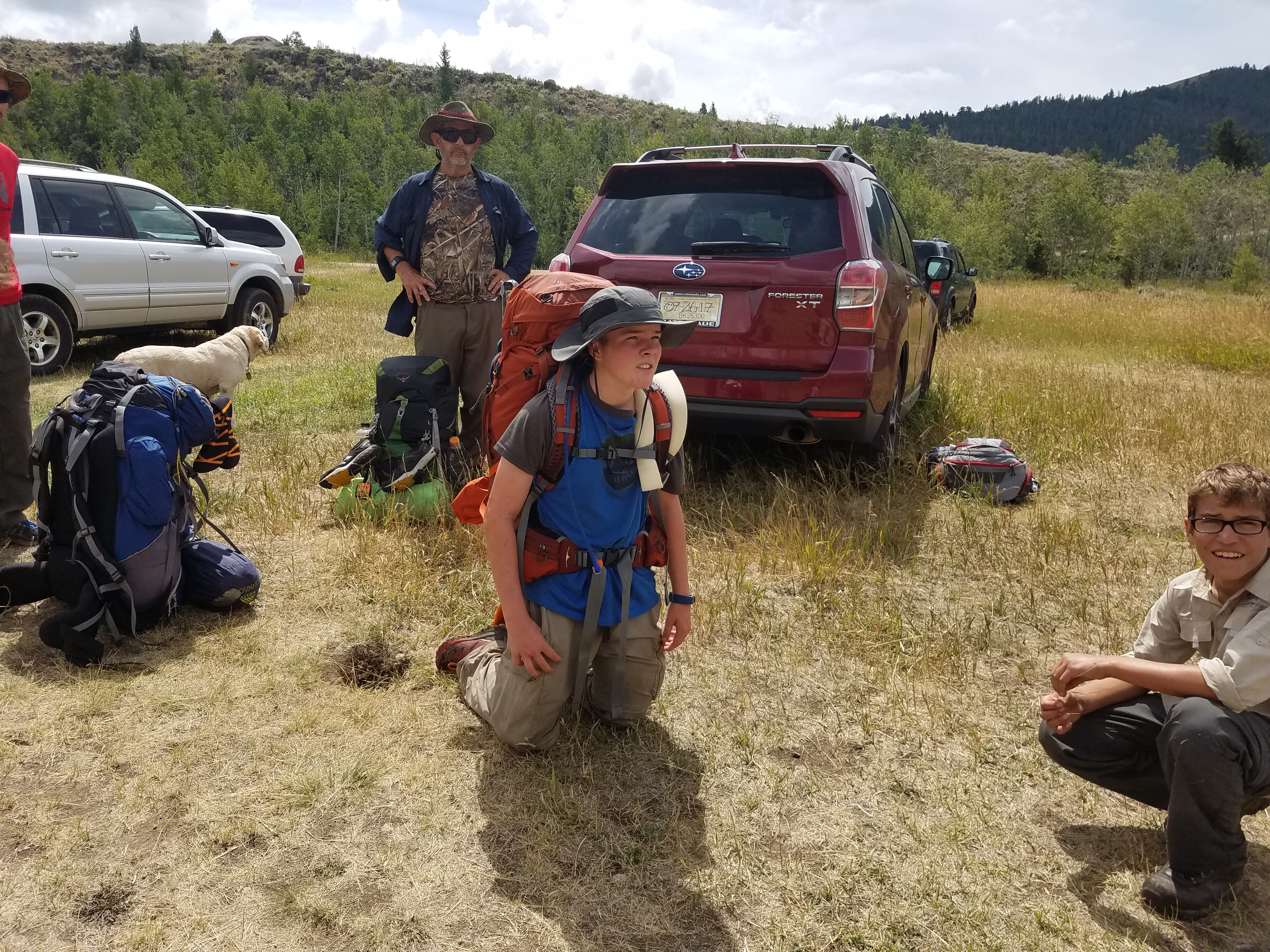 2017 Wind River Trip - Day 8 - Coyote Lake to Boulder Lake, Ethan's Exploding Pillow, Grizzly Bear Challenge, Dead Car Battery & Broken Key, Wind River Brewing Company, Toilet (Wind River Range, Wyoming)