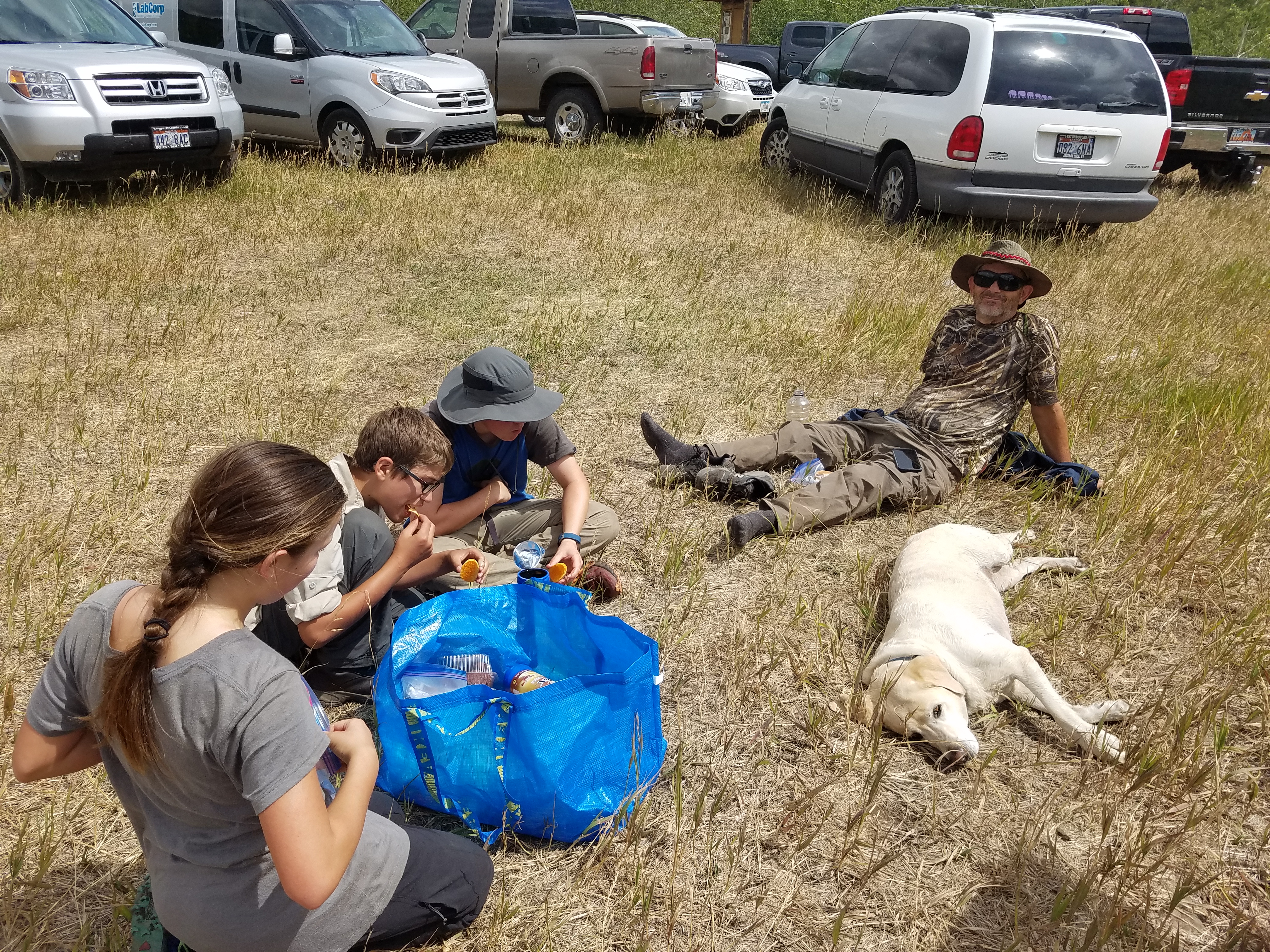 2017 Wind River Trip - Day 8 - Coyote Lake to Boulder Lake, Ethan's Exploding Pillow, Grizzly Bear Challenge, Dead Car Battery & Broken Key, Wind River Brewing Company, Toilet (Wind River Range, Wyoming)