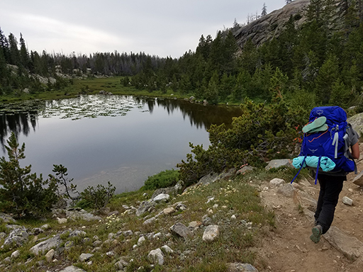 2017 Wind River Trip - Day 7 - Mount Victor Base Camp to Coyote Lake, Zack's Bloody Nose, Old Cabin (Wind River Range, Wyoming)