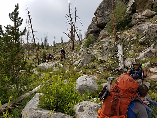 2017 Wind River Trip - Day 7 - Mount Victor Base Camp to Coyote Lake, Zack's Bloody Nose, Old Cabin (Wind River Range, Wyoming)