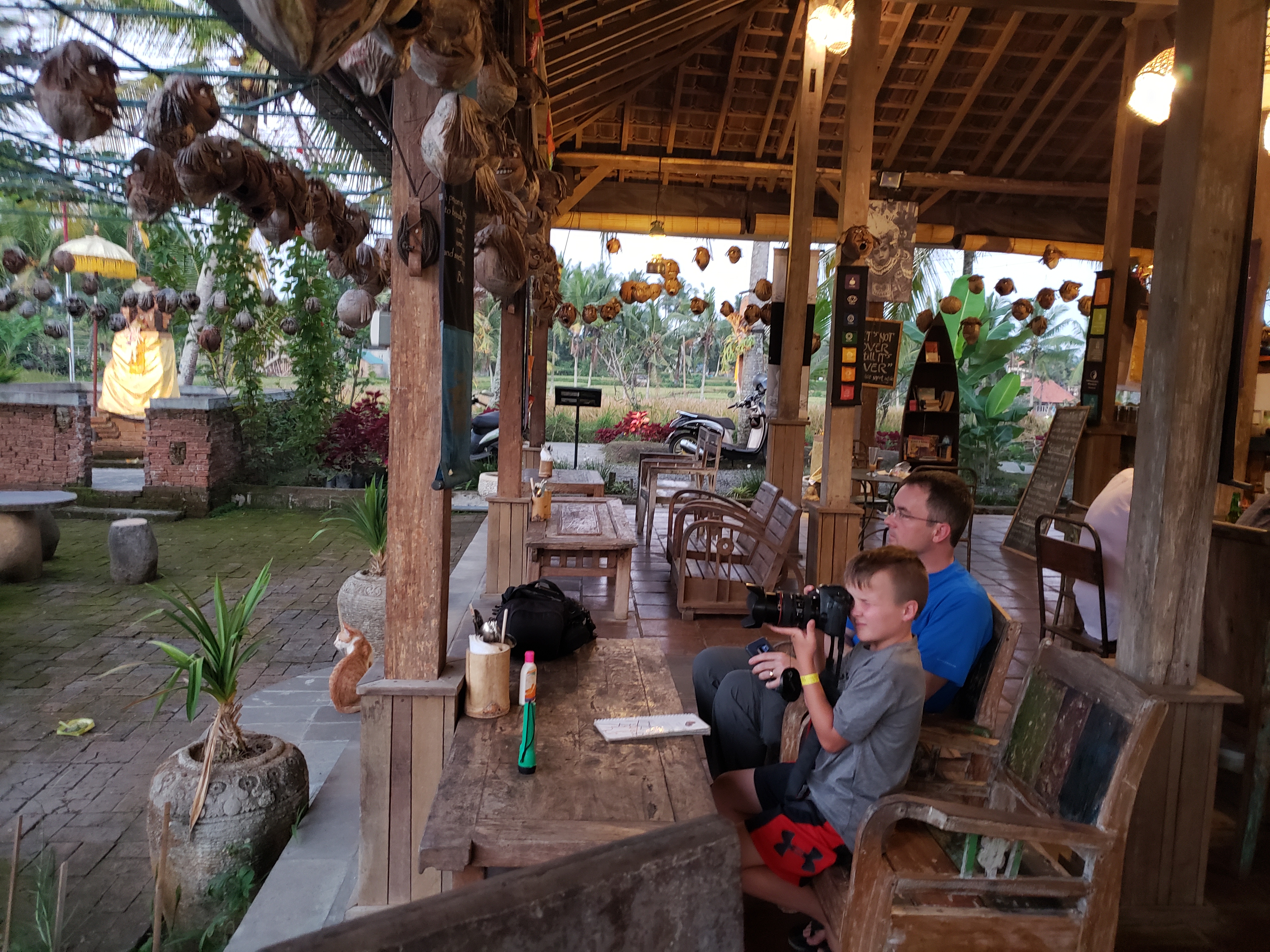 2018 Southesat Asia Trip Day 4 - Ubud, Bali, Indonesia (Satori Villas - Wayan & Ketut, Ubud Rice Fields, Fireflies, Sweet Orange Warung, Geckos, Swimming at the Villa)