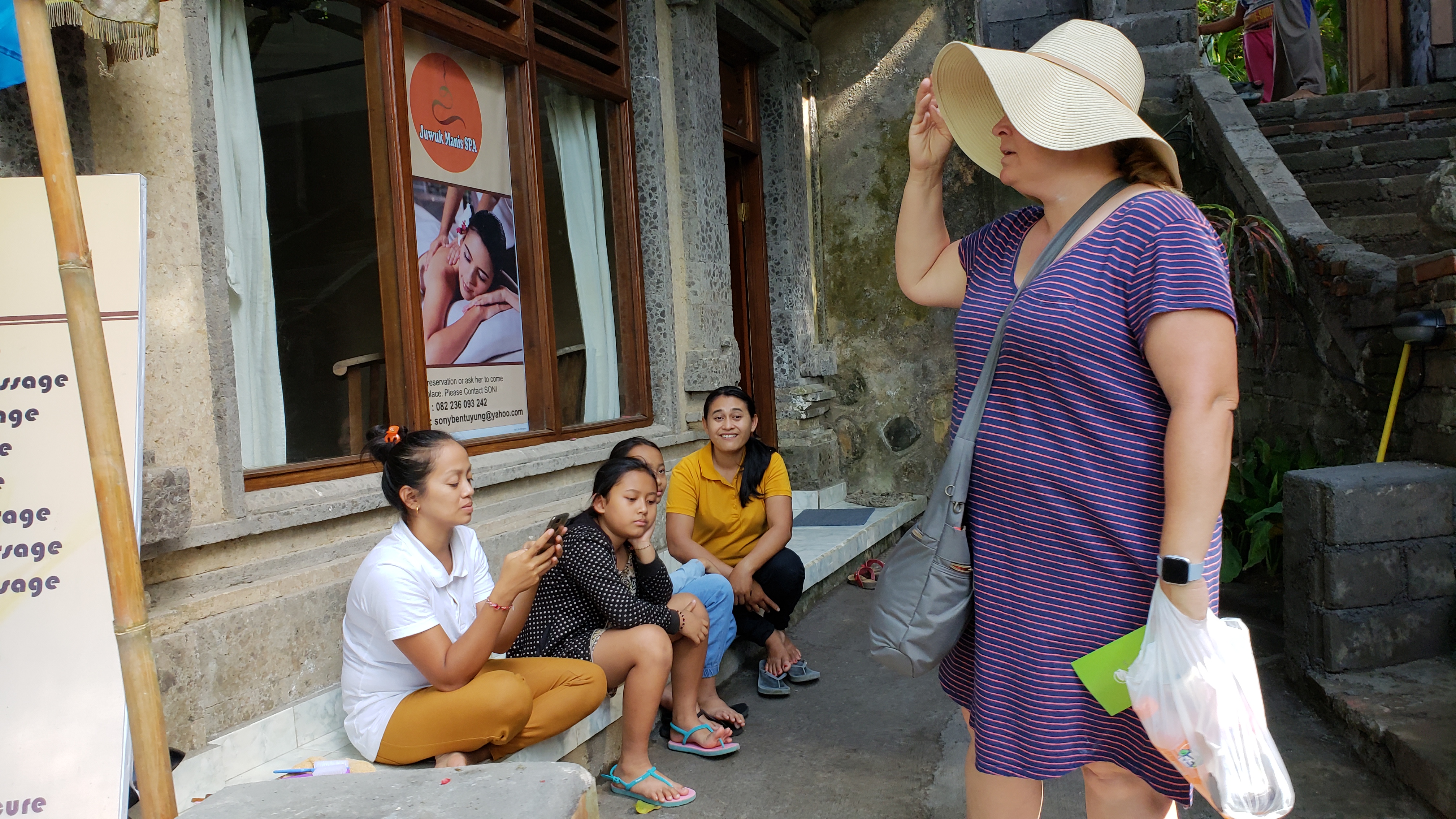 2018 Southeast Asia Trip Day 5 - Ubud, Bali, Indonesia (Breakfast at the Villa, Balinese Offerings (Canang Sari), Ubud Sacred Monkey Forest Sanctuary, Getting Attacked By Monkeys, Three Monkeys Restaurant, Ubud Palace,  Spa, Kecak Fire & Trance Dance)