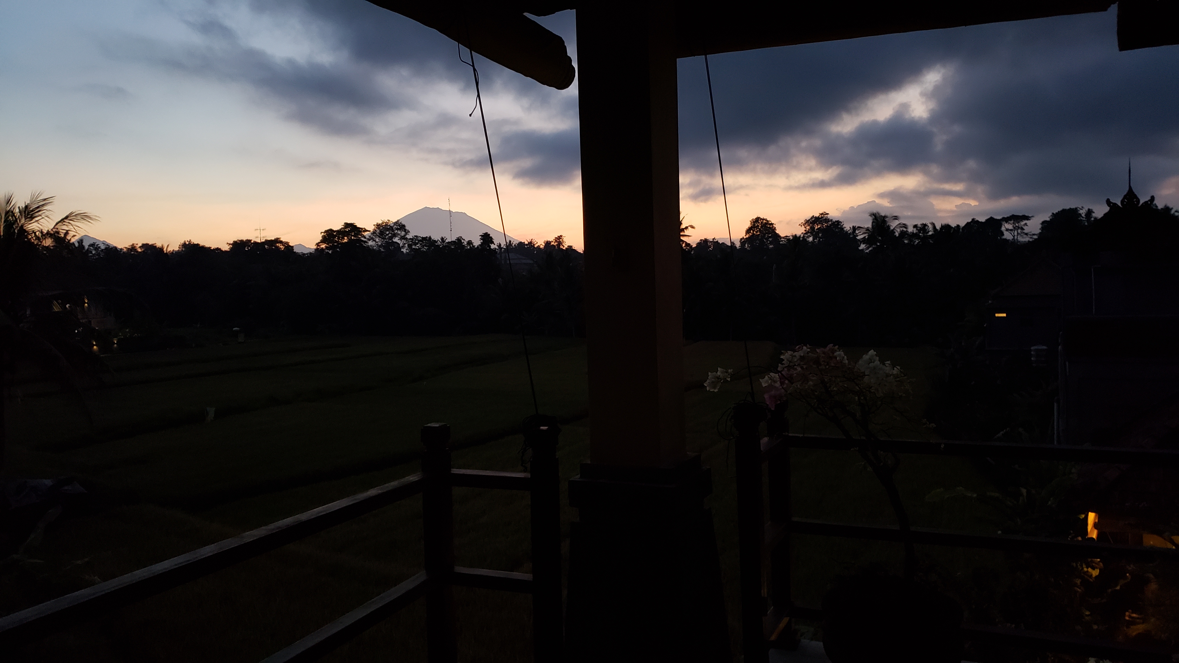 2018 Southeast Asia Trip Day 6 - Ubud, Bali, Indonesia (Mount Agung Volcano in Distance, Tegallalang Rice Terraces, Tirta Empul (Hindu Balinese Water Temple), Wearing Sarongs, Satria Agrowisata Coffee Plantation, Civet Cat Poop, Tibumana Waterfall)