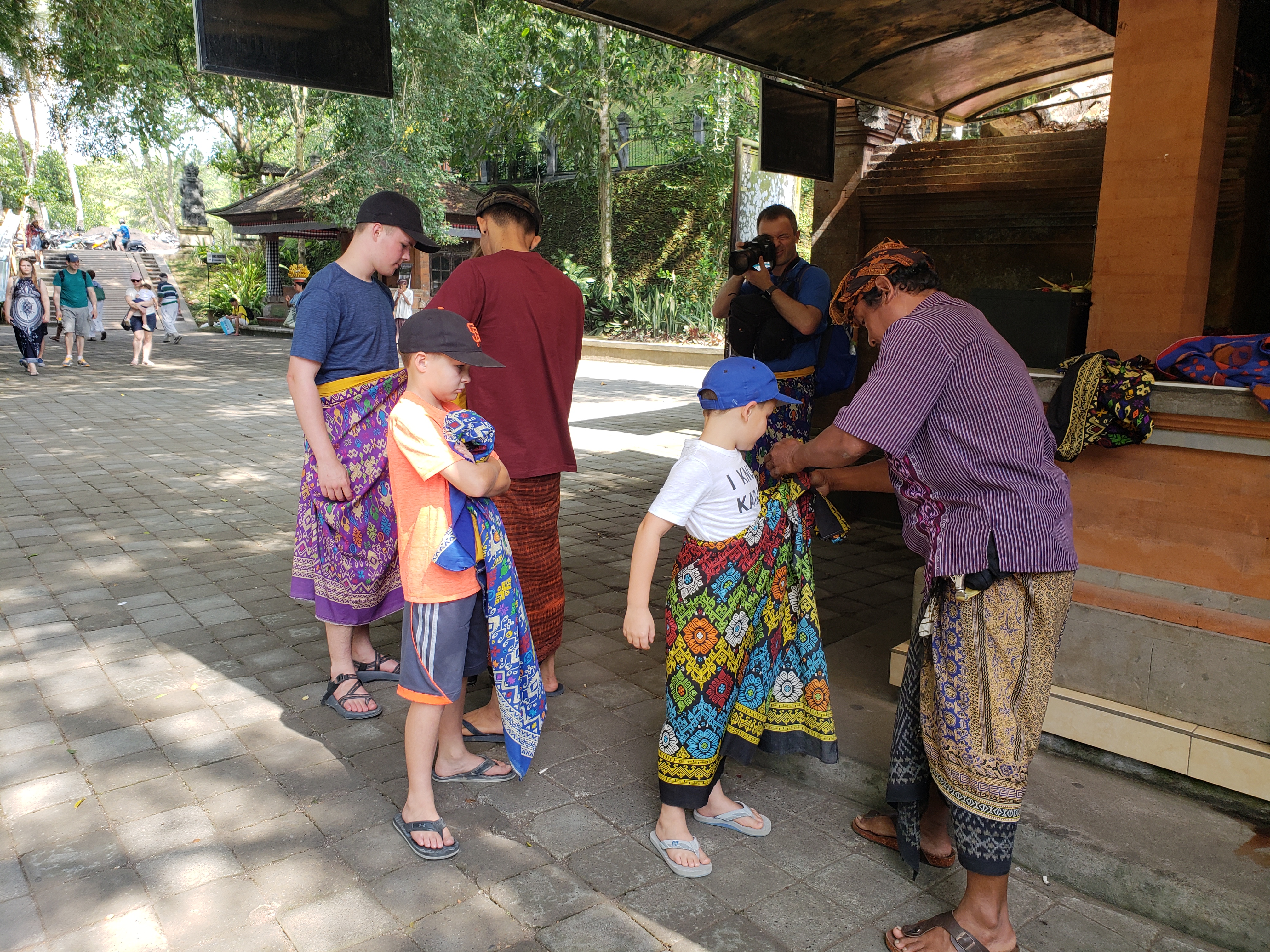 2018 Southeast Asia Trip Day 6 - Ubud, Bali, Indonesia (Mount Agung Volcano in Distance, Tegallalang Rice Terraces, Tirta Empul (Hindu Balinese Water Temple), Wearing Sarongs, Satria Agrowisata Coffee Plantation, Civet Cat Poop, Tibumana Waterfall)