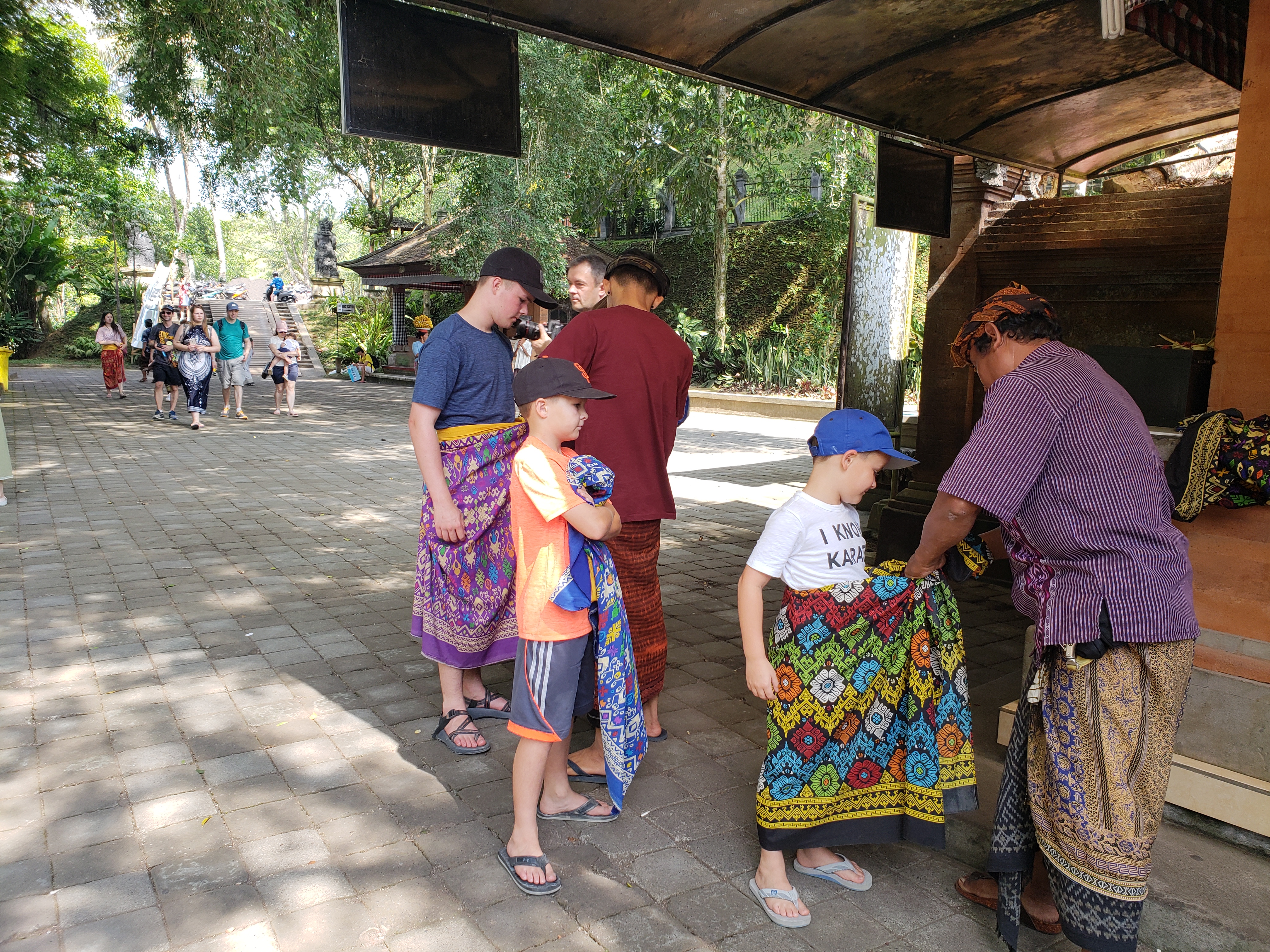 2018 Southeast Asia Trip Day 6 - Ubud, Bali, Indonesia (Mount Agung Volcano in Distance, Tegallalang Rice Terraces, Tirta Empul (Hindu Balinese Water Temple), Wearing Sarongs, Satria Agrowisata Coffee Plantation, Civet Cat Poop, Tibumana Waterfall)