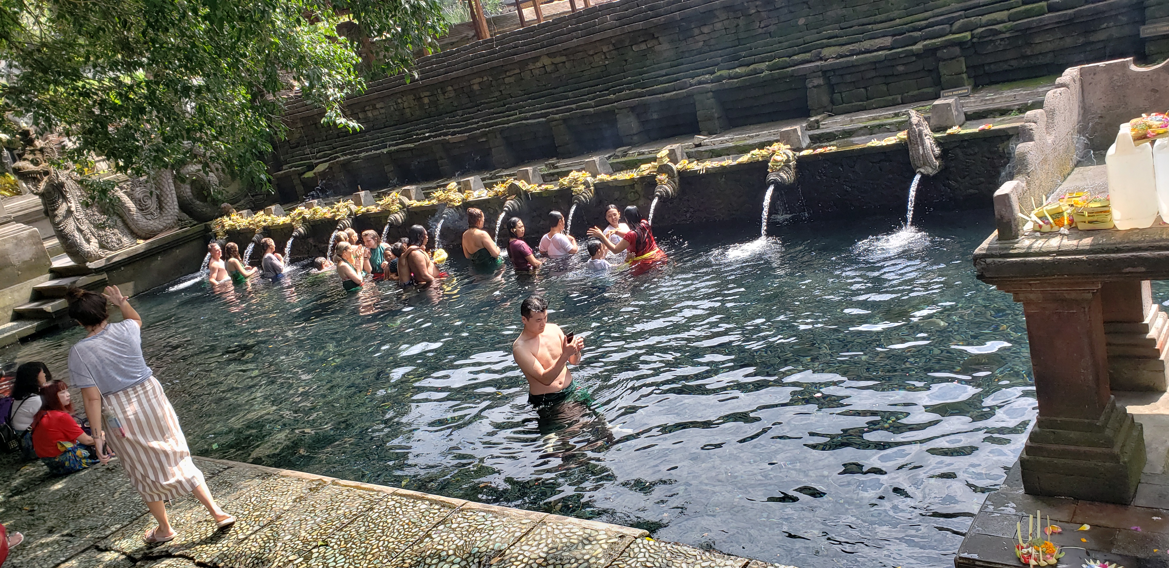 2018 Southeast Asia Trip Day 6 - Ubud, Bali, Indonesia (Mount Agung Volcano in Distance, Tegallalang Rice Terraces, Tirta Empul (Hindu Balinese Water Temple), Wearing Sarongs, Satria Agrowisata Coffee Plantation, Civet Cat Poop, Tibumana Waterfall)
