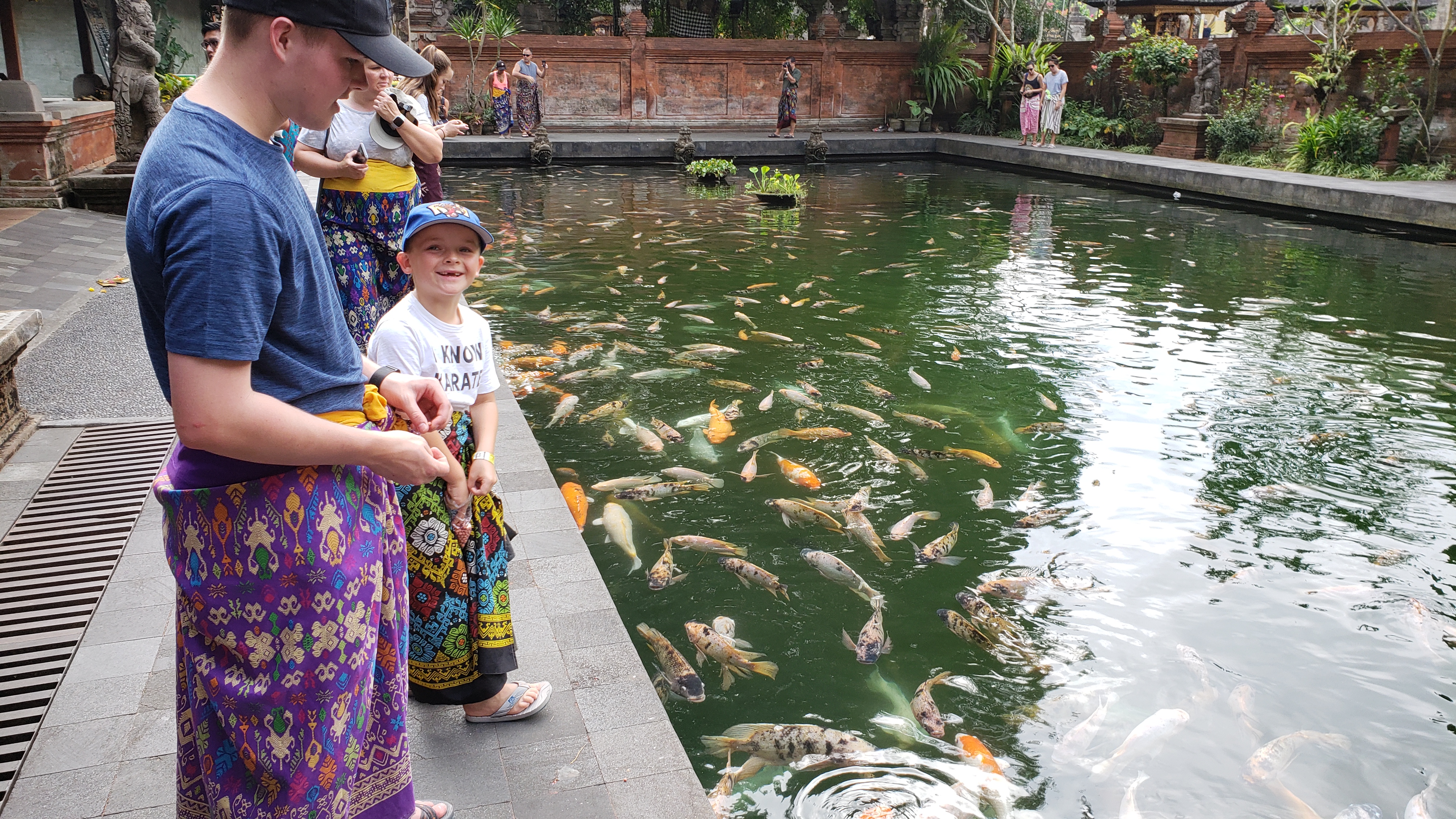 2018 Southeast Asia Trip Day 6 - Ubud, Bali, Indonesia (Mount Agung Volcano in Distance, Tegallalang Rice Terraces, Tirta Empul (Hindu Balinese Water Temple), Wearing Sarongs, Satria Agrowisata Coffee Plantation, Civet Cat Poop, Tibumana Waterfall)