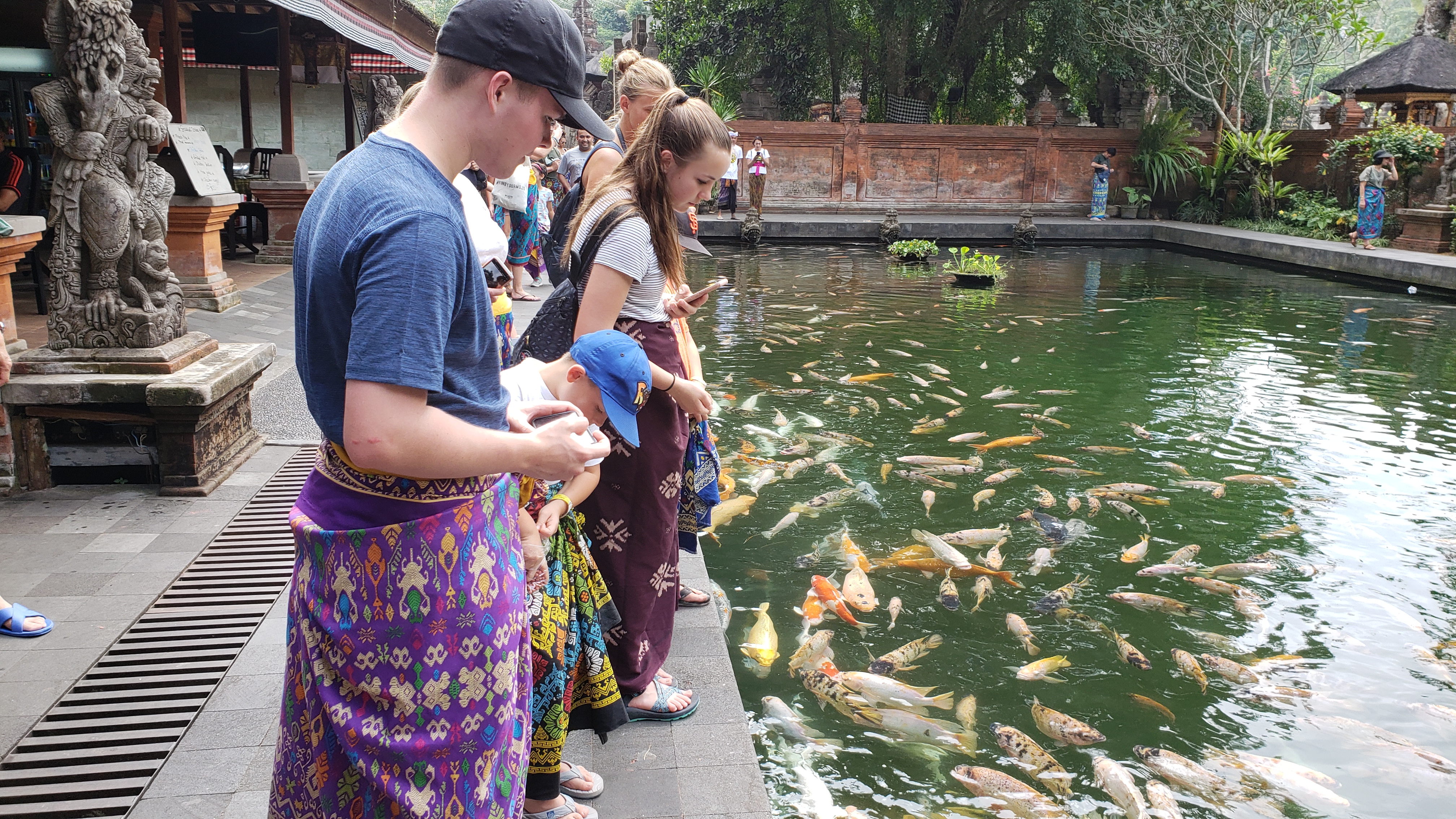 2018 Southeast Asia Trip Day 6 - Ubud, Bali, Indonesia (Mount Agung Volcano in Distance, Tegallalang Rice Terraces, Tirta Empul (Hindu Balinese Water Temple), Wearing Sarongs, Satria Agrowisata Coffee Plantation, Civet Cat Poop, Tibumana Waterfall)