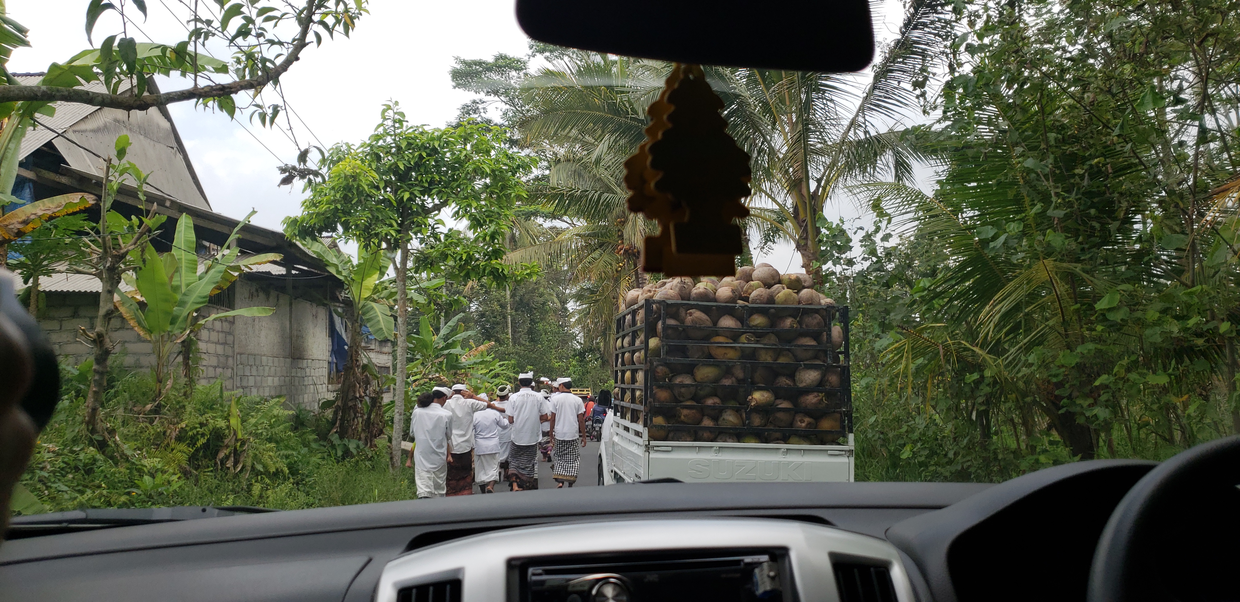 2018 Southeast Asia Trip Day 6 - Ubud, Bali, Indonesia (Mount Agung Volcano in Distance, Tegallalang Rice Terraces, Tirta Empul (Hindu Balinese Water Temple), Wearing Sarongs, Satria Agrowisata Coffee Plantation, Civet Cat Poop, Tibumana Waterfall)