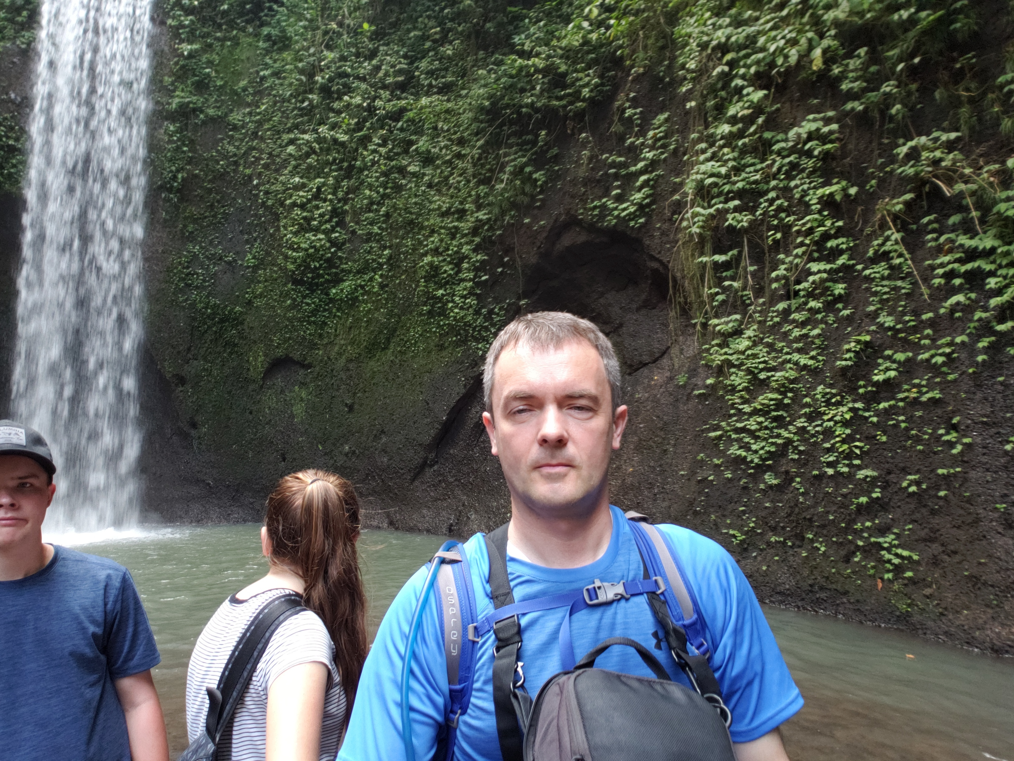 2018 Southeast Asia Trip Day 6 - Ubud, Bali, Indonesia (Mount Agung Volcano in Distance, Tegallalang Rice Terraces, Tirta Empul (Hindu Balinese Water Temple), Wearing Sarongs, Satria Agrowisata Coffee Plantation, Civet Cat Poop, Tibumana Waterfall)