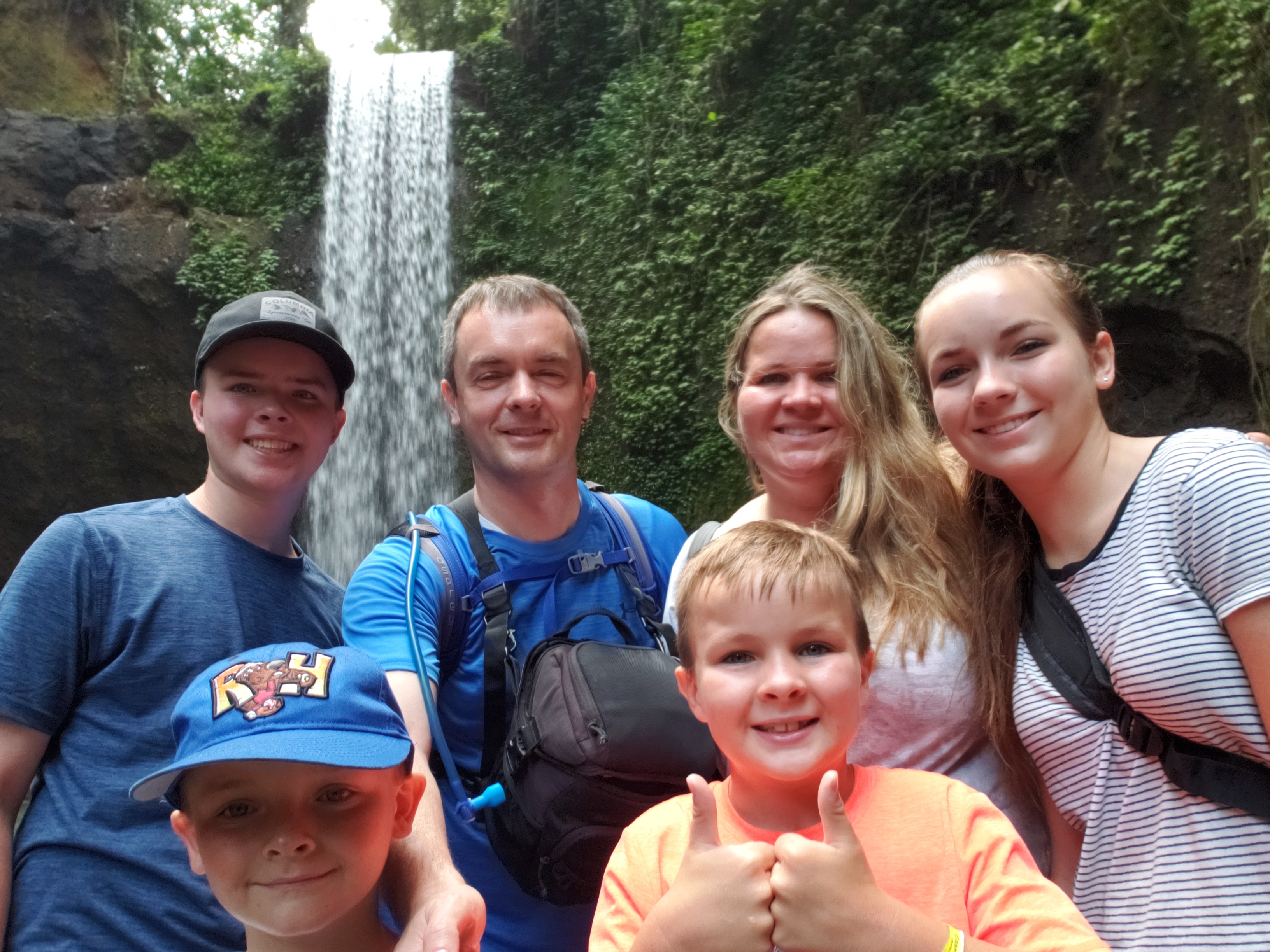 2018 Southeast Asia Trip Day 6 - Ubud, Bali, Indonesia (Mount Agung Volcano in Distance, Tegallalang Rice Terraces, Tirta Empul (Hindu Balinese Water Temple), Wearing Sarongs, Satria Agrowisata Coffee Plantation, Civet Cat Poop, Tibumana Waterfall)