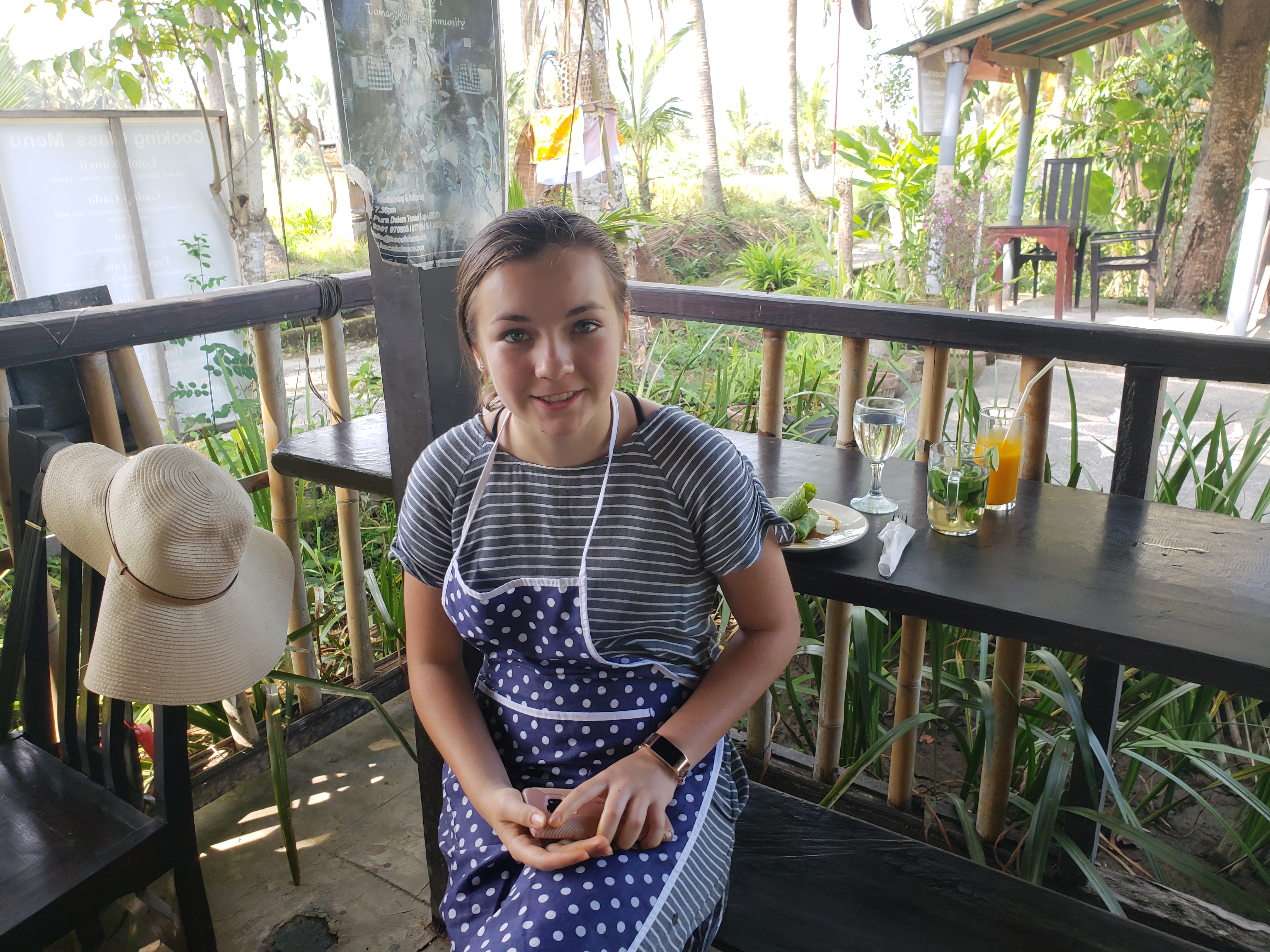 2018 Southeast Asia Trip Day 7 - Ubud, Bali, Indonesia (Dicarik Warung Balinese Cooking Class, Turmeric Stained Hands, Juwuk Manis Rice Fields Walk, Saraswati Temple, Scooter Rides, Wayan's Homemade Balinese Meal, Legong and Barong Dance Pura Dalem Ubud)