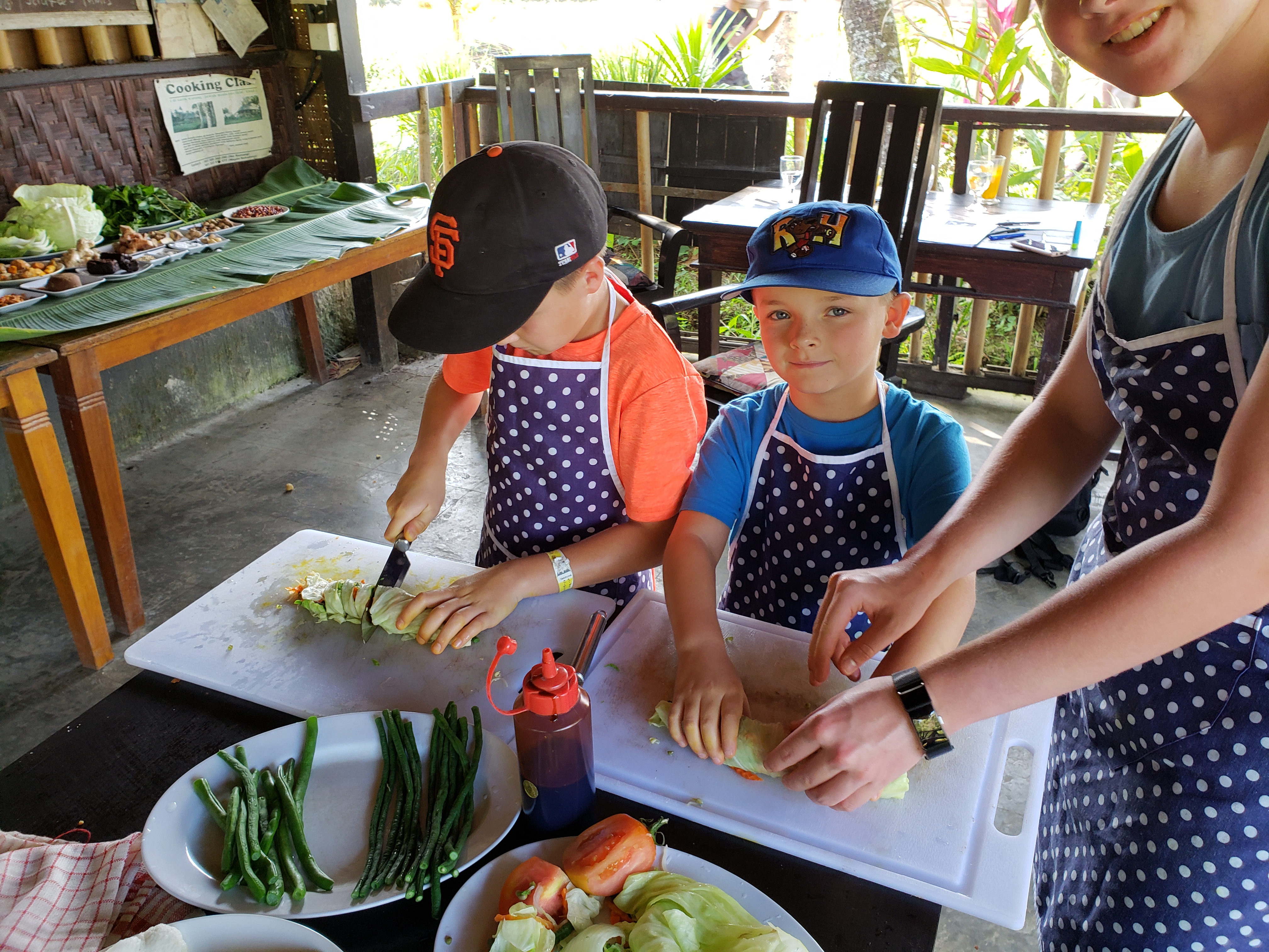 2018 Southeast Asia Trip Day 7 - Ubud, Bali, Indonesia (Dicarik Warung Balinese Cooking Class, Turmeric Stained Hands, Juwuk Manis Rice Fields Walk, Saraswati Temple, Scooter Rides, Wayan's Homemade Balinese Meal, Legong and Barong Dance Pura Dalem Ubud)