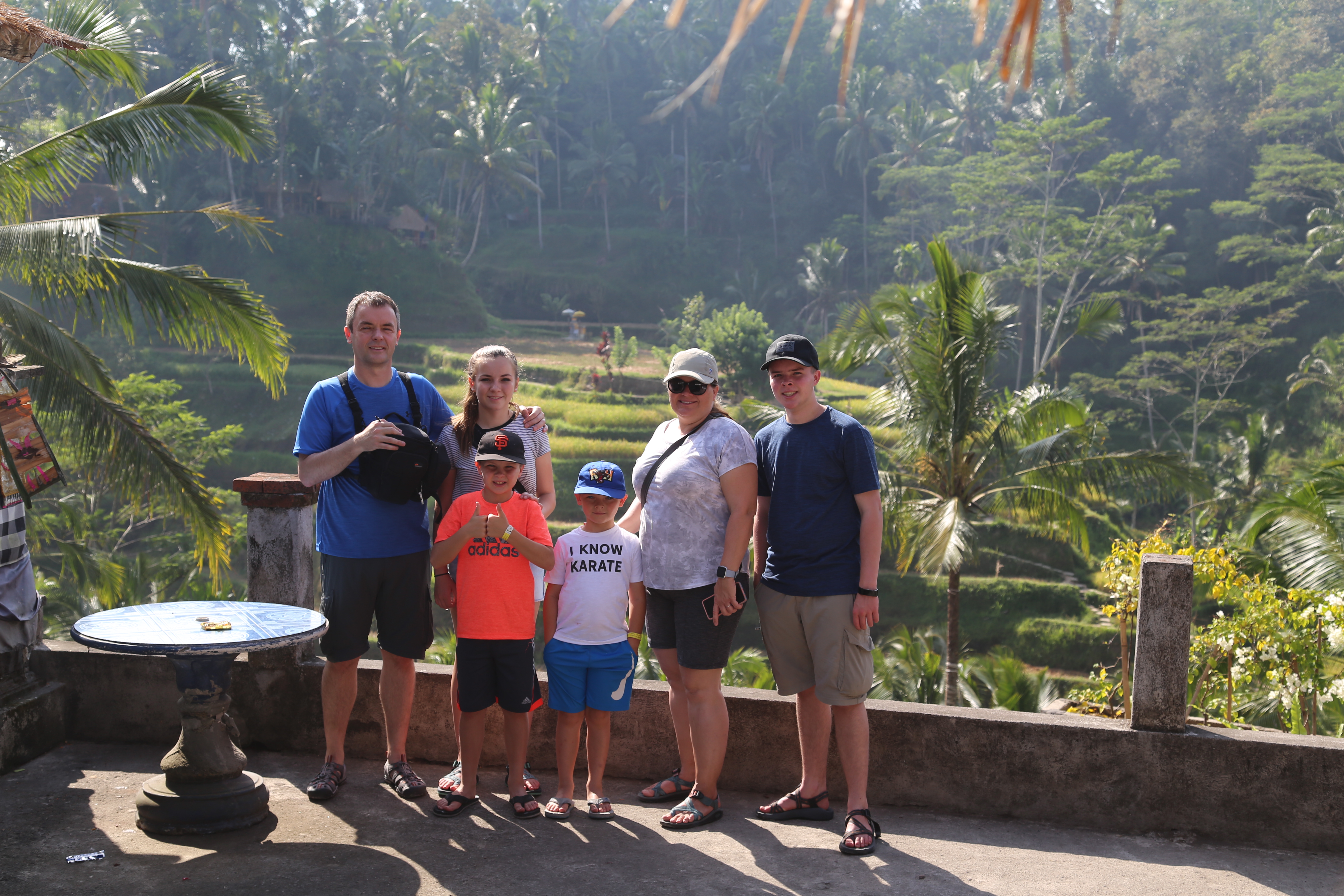 2018 Southeast Asia Trip Day 6 - Ubud, Bali, Indonesia (Mount Agung Volcano in Distance, Tegallalang Rice Terraces, Tirta Empul (Hindu Balinese Water Temple), Wearing Sarongs, Satria Agrowisata Coffee Plantation, Civet Cat Poop, Tibumana Waterfall)