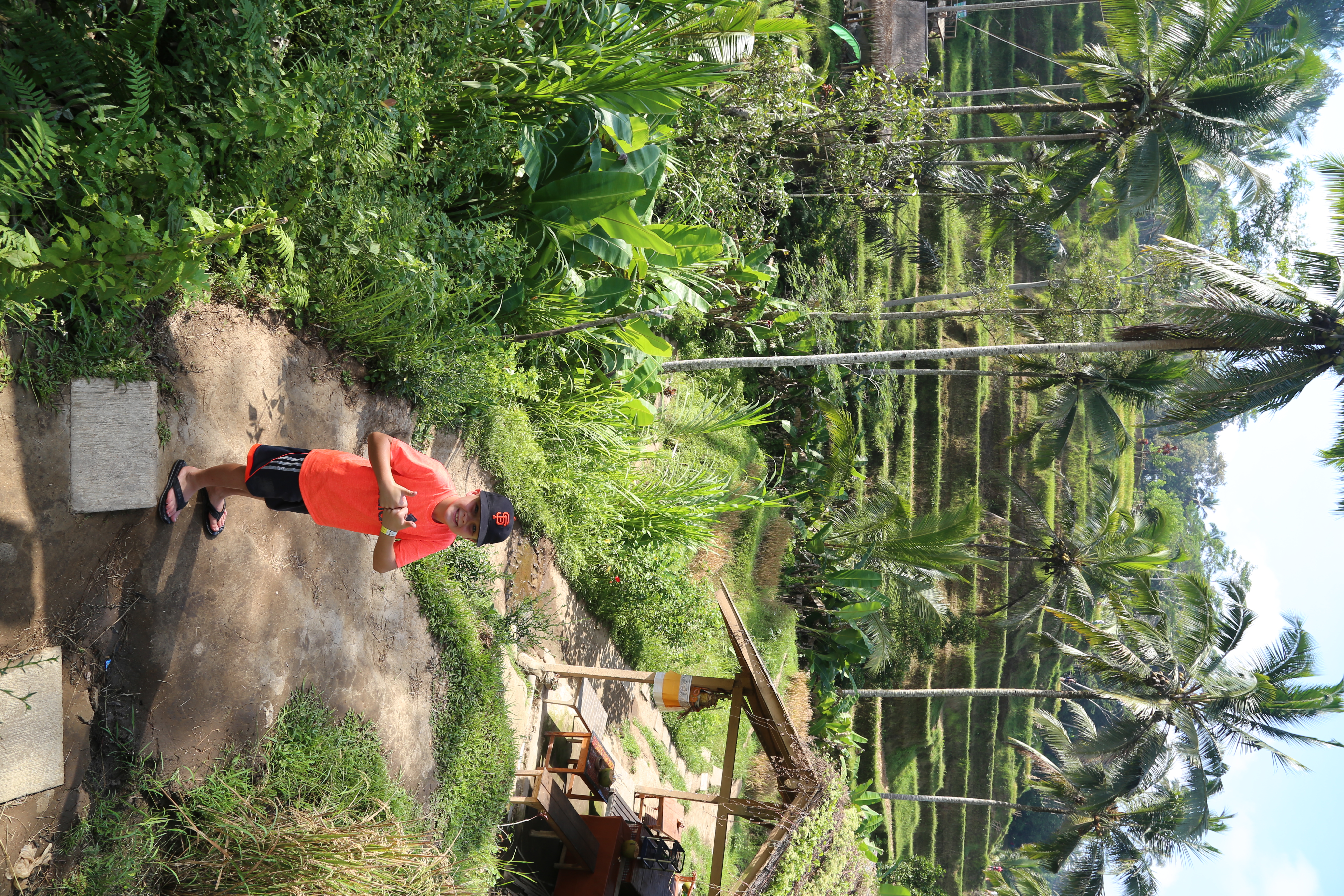 2018 Southeast Asia Trip Day 6 - Ubud, Bali, Indonesia (Mount Agung Volcano in Distance, Tegallalang Rice Terraces, Tirta Empul (Hindu Balinese Water Temple), Wearing Sarongs, Satria Agrowisata Coffee Plantation, Civet Cat Poop, Tibumana Waterfall)