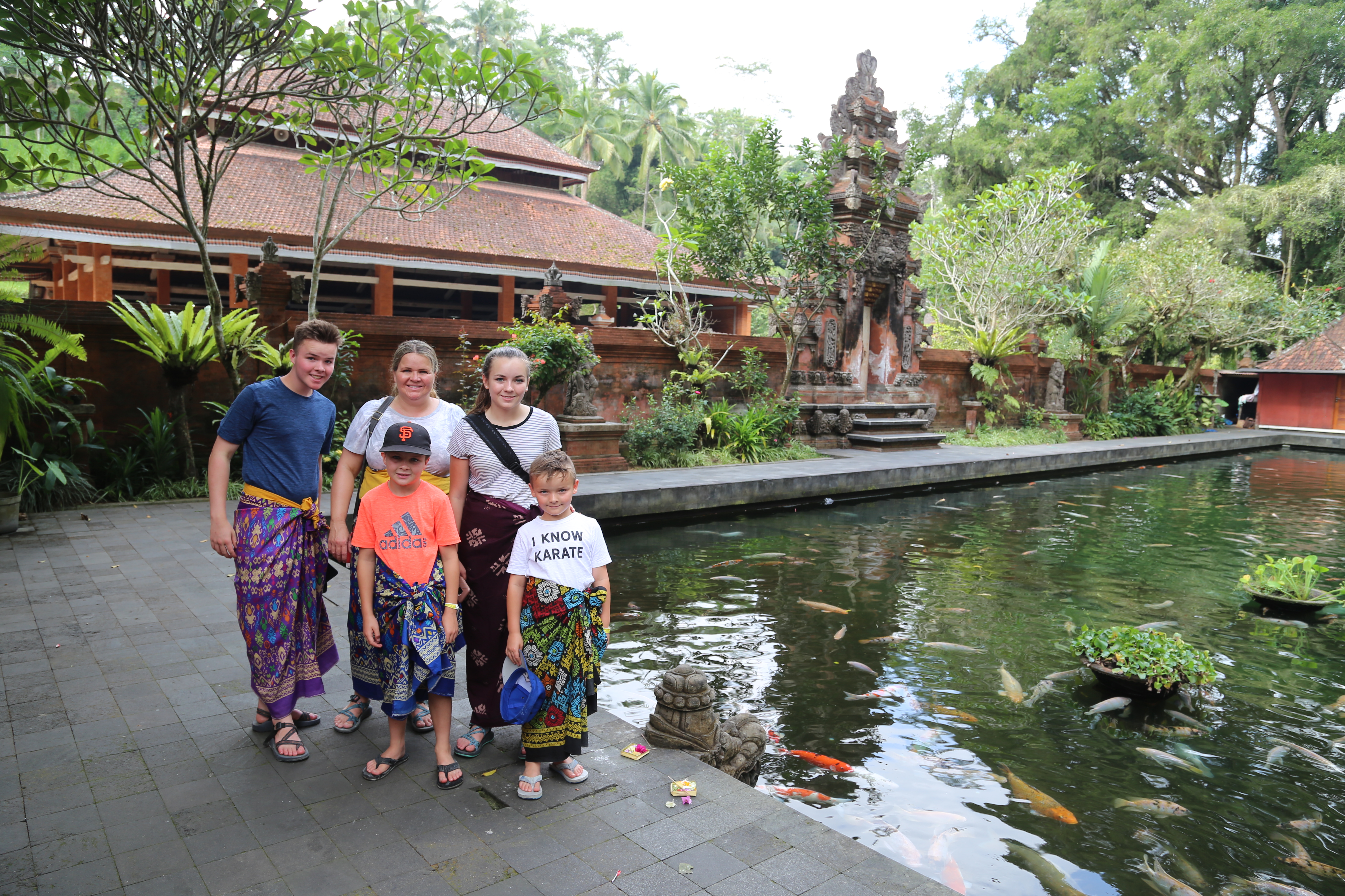 2018 Southeast Asia Trip Day 6 - Ubud, Bali, Indonesia (Mount Agung Volcano in Distance, Tegallalang Rice Terraces, Tirta Empul (Hindu Balinese Water Temple), Wearing Sarongs, Satria Agrowisata Coffee Plantation, Civet Cat Poop, Tibumana Waterfall)