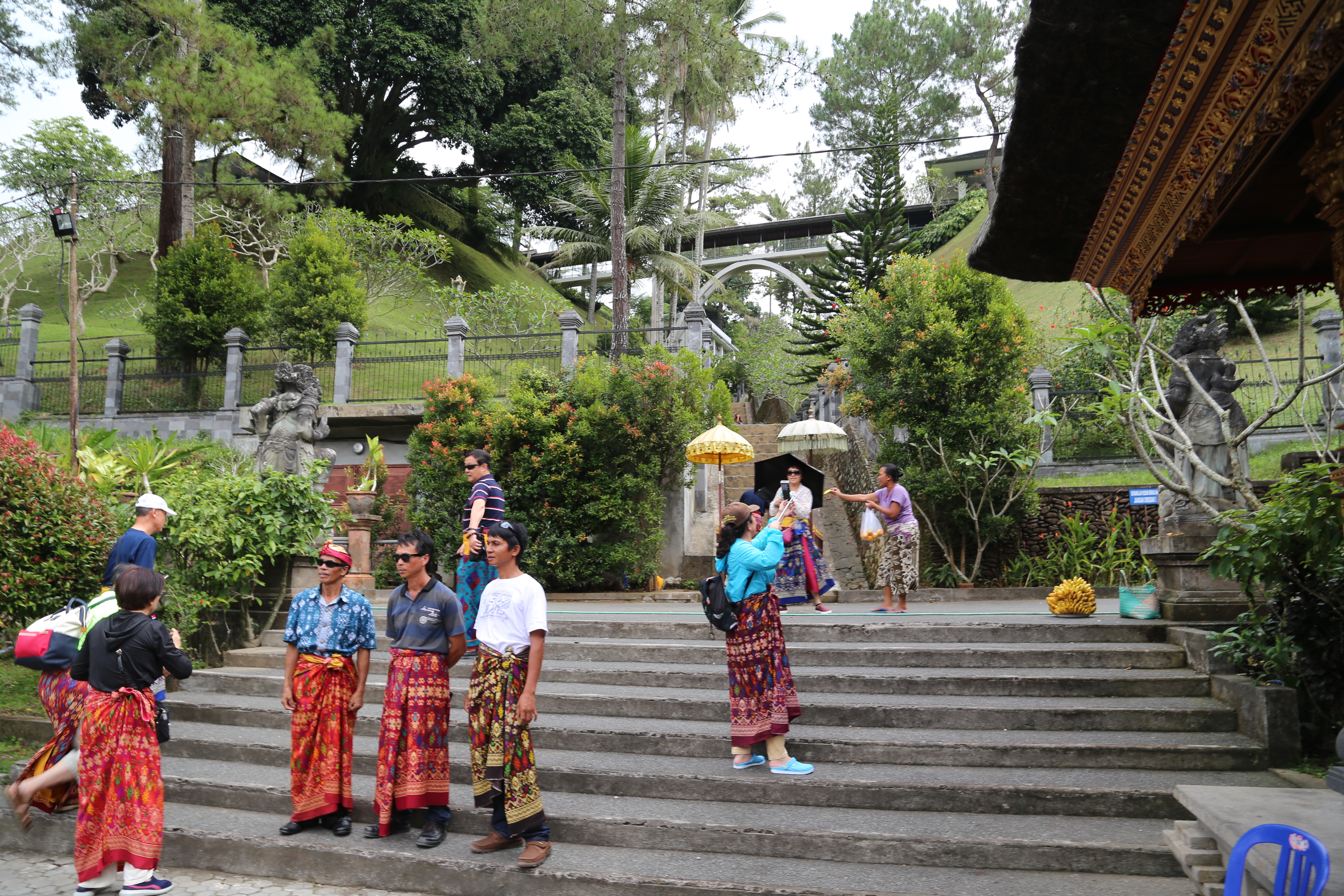 2018 Southeast Asia Trip Day 6 - Ubud, Bali, Indonesia (Mount Agung Volcano in Distance, Tegallalang Rice Terraces, Tirta Empul (Hindu Balinese Water Temple), Wearing Sarongs, Satria Agrowisata Coffee Plantation, Civet Cat Poop, Tibumana Waterfall)