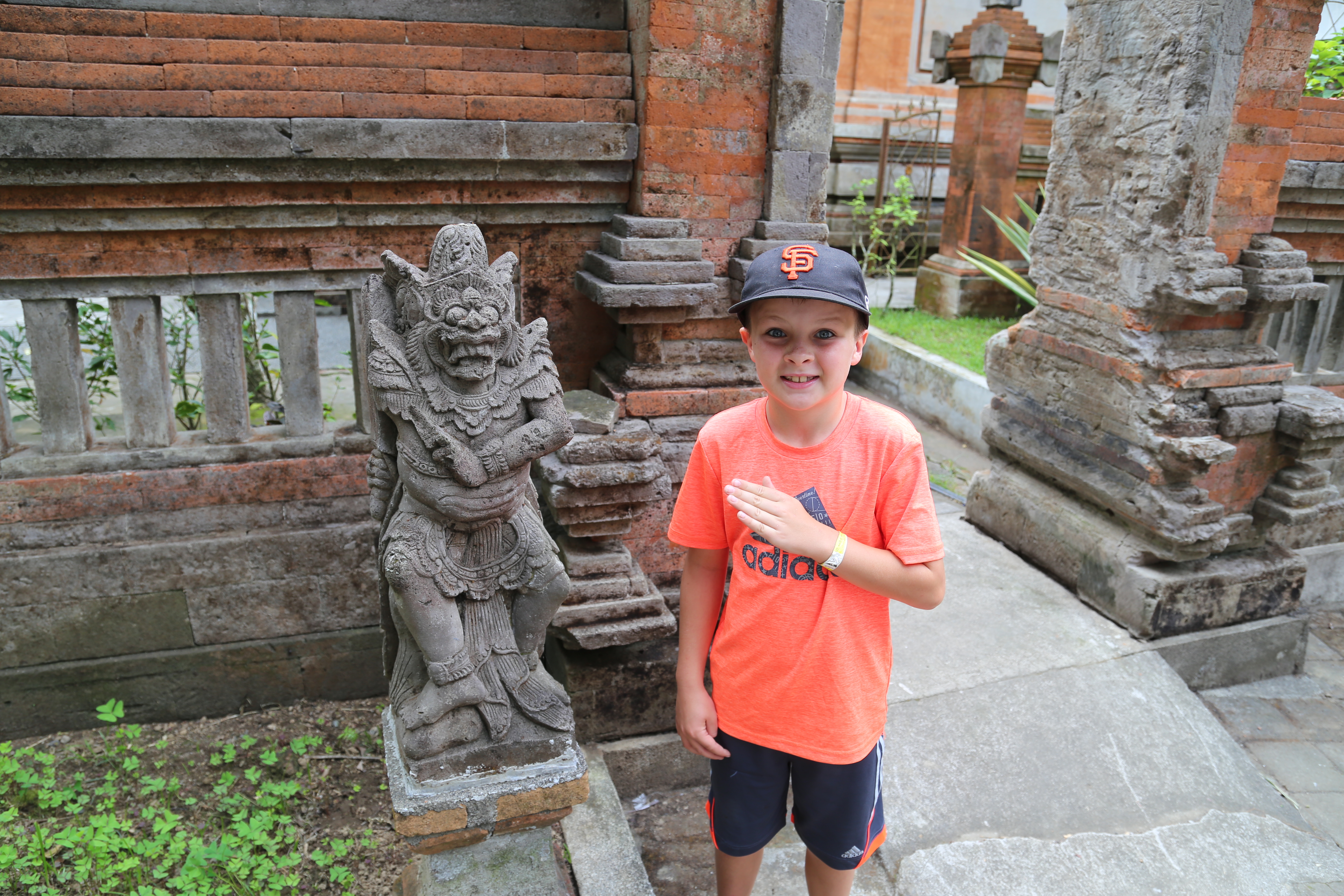 2018 Southeast Asia Trip Day 6 - Ubud, Bali, Indonesia (Mount Agung Volcano in Distance, Tegallalang Rice Terraces, Tirta Empul (Hindu Balinese Water Temple), Wearing Sarongs, Satria Agrowisata Coffee Plantation, Civet Cat Poop, Tibumana Waterfall)