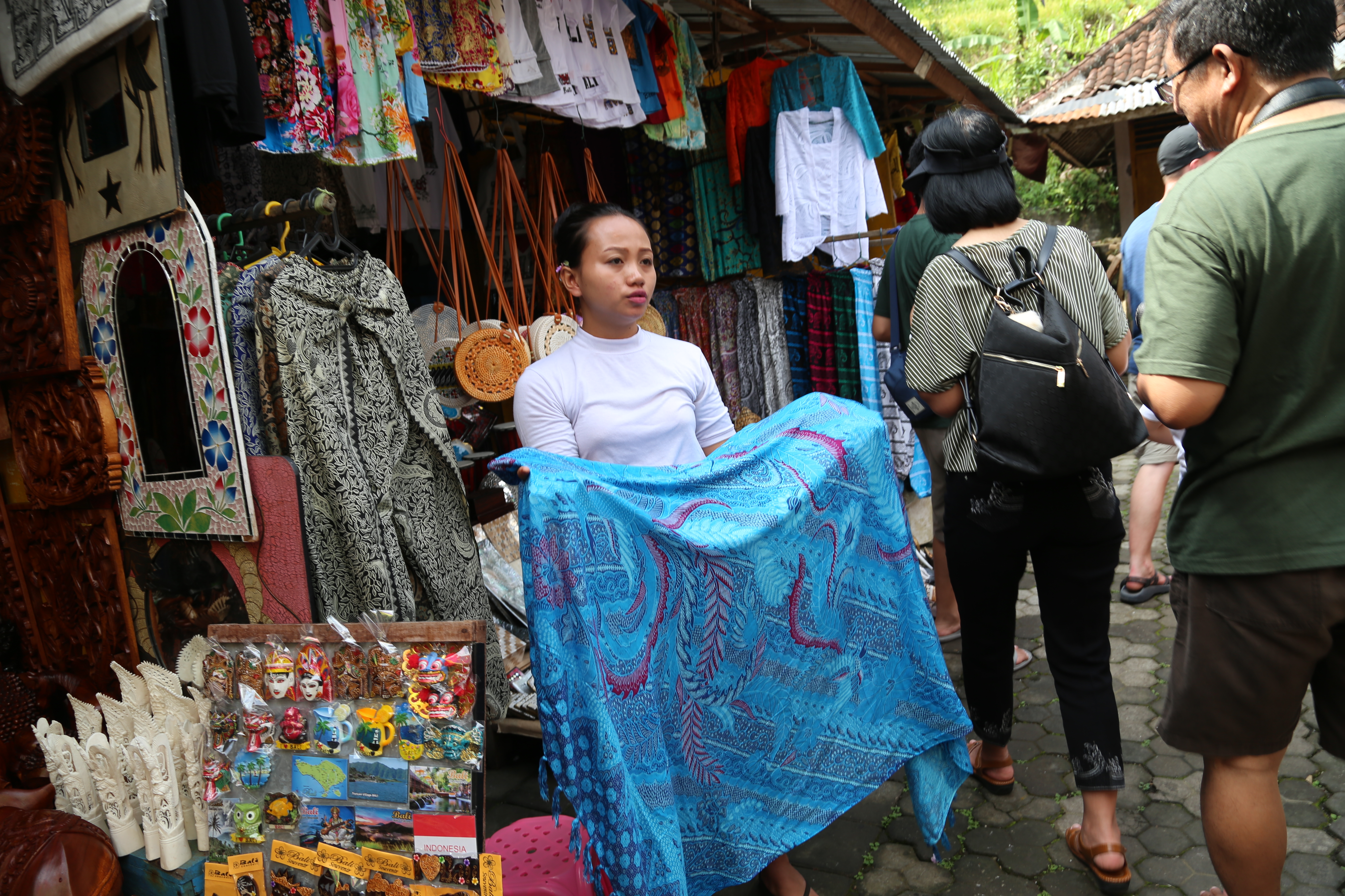 2018 Southeast Asia Trip Day 6 - Ubud, Bali, Indonesia (Mount Agung Volcano in Distance, Tegallalang Rice Terraces, Tirta Empul (Hindu Balinese Water Temple), Wearing Sarongs, Satria Agrowisata Coffee Plantation, Civet Cat Poop, Tibumana Waterfall)