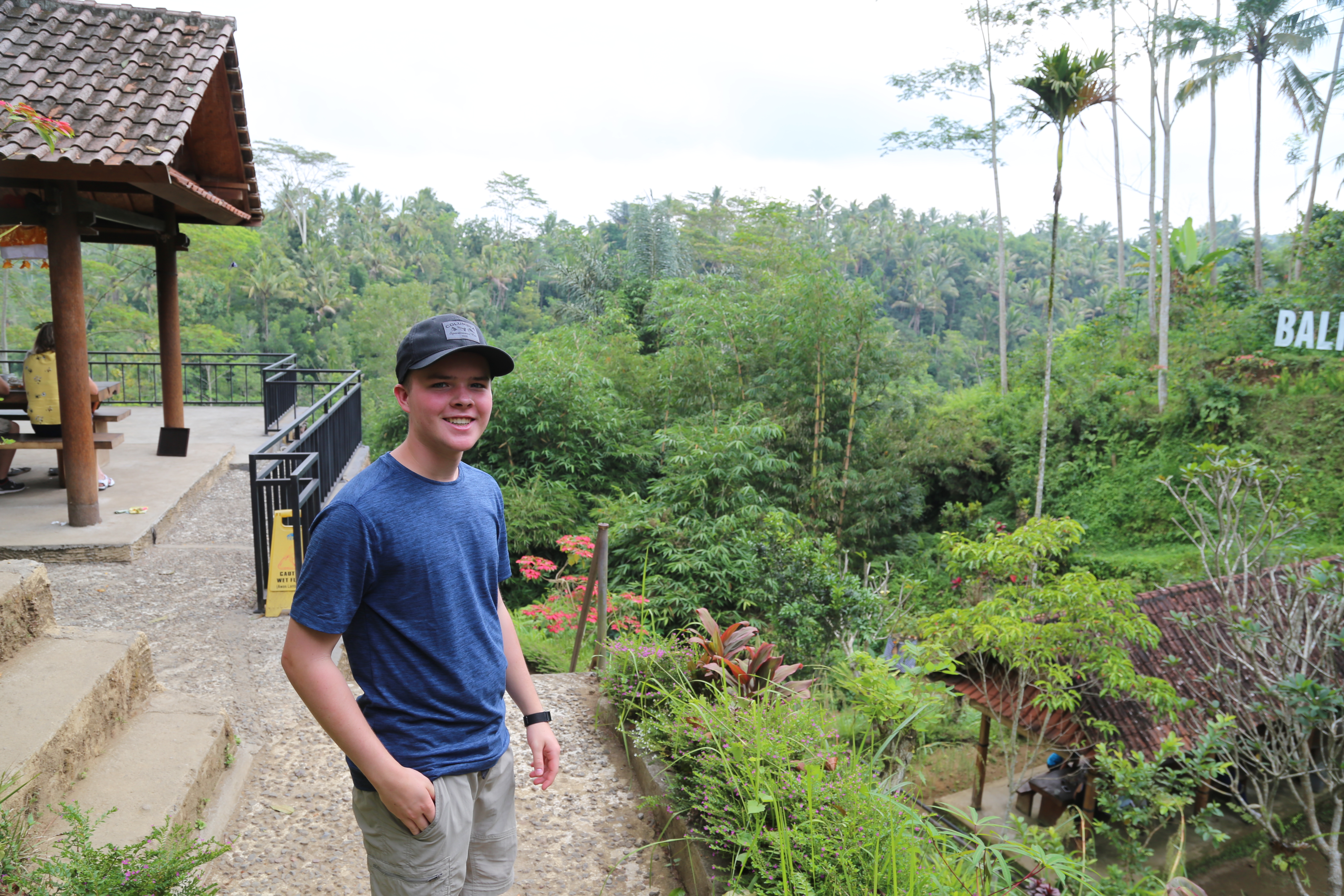 2018 Southeast Asia Trip Day 6 - Ubud, Bali, Indonesia (Mount Agung Volcano in Distance, Tegallalang Rice Terraces, Tirta Empul (Hindu Balinese Water Temple), Wearing Sarongs, Satria Agrowisata Coffee Plantation, Civet Cat Poop, Tibumana Waterfall)