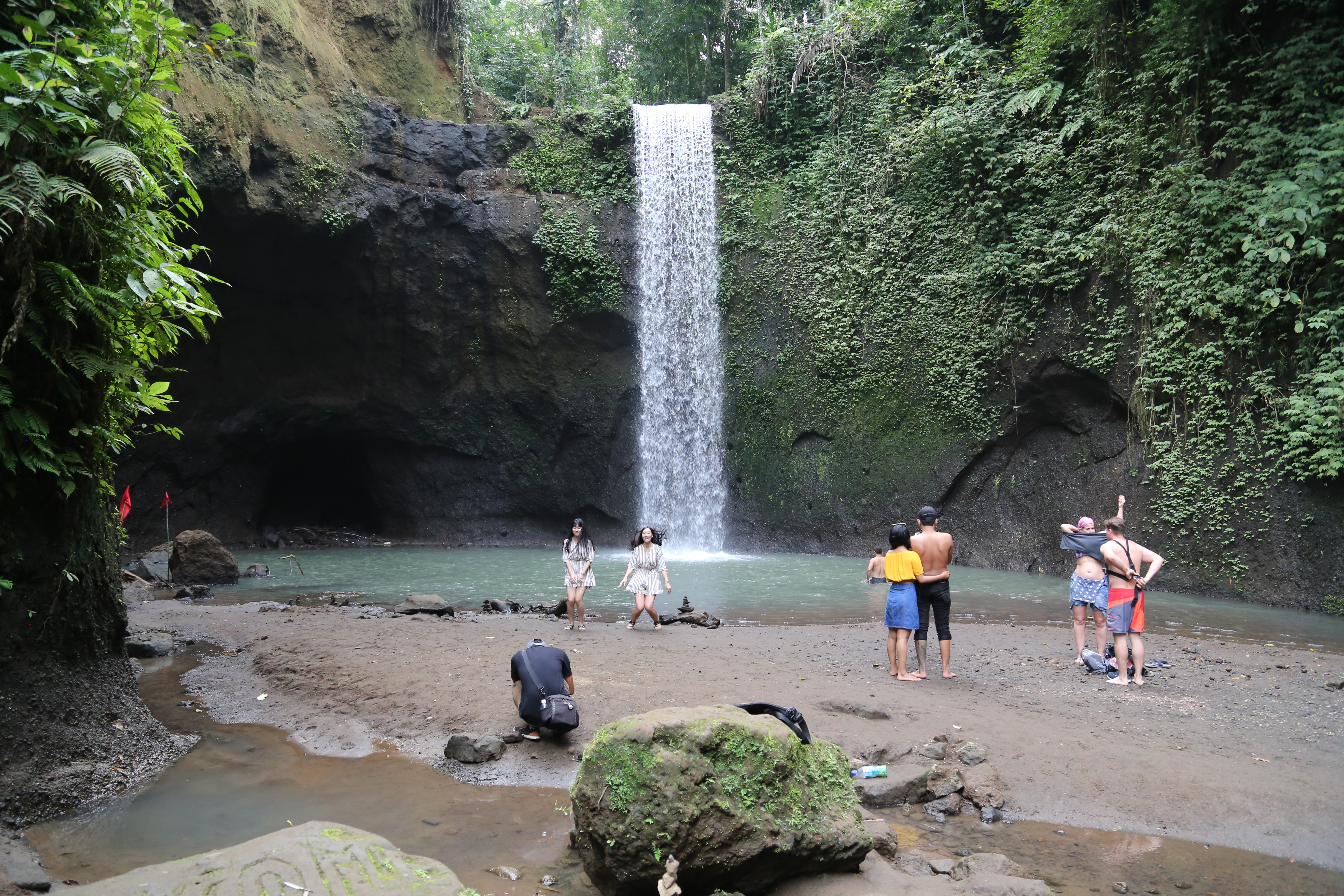 2018 Southeast Asia Trip Day 6 - Ubud, Bali, Indonesia (Mount Agung Volcano in Distance, Tegallalang Rice Terraces, Tirta Empul (Hindu Balinese Water Temple), Wearing Sarongs, Satria Agrowisata Coffee Plantation, Civet Cat Poop, Tibumana Waterfall)