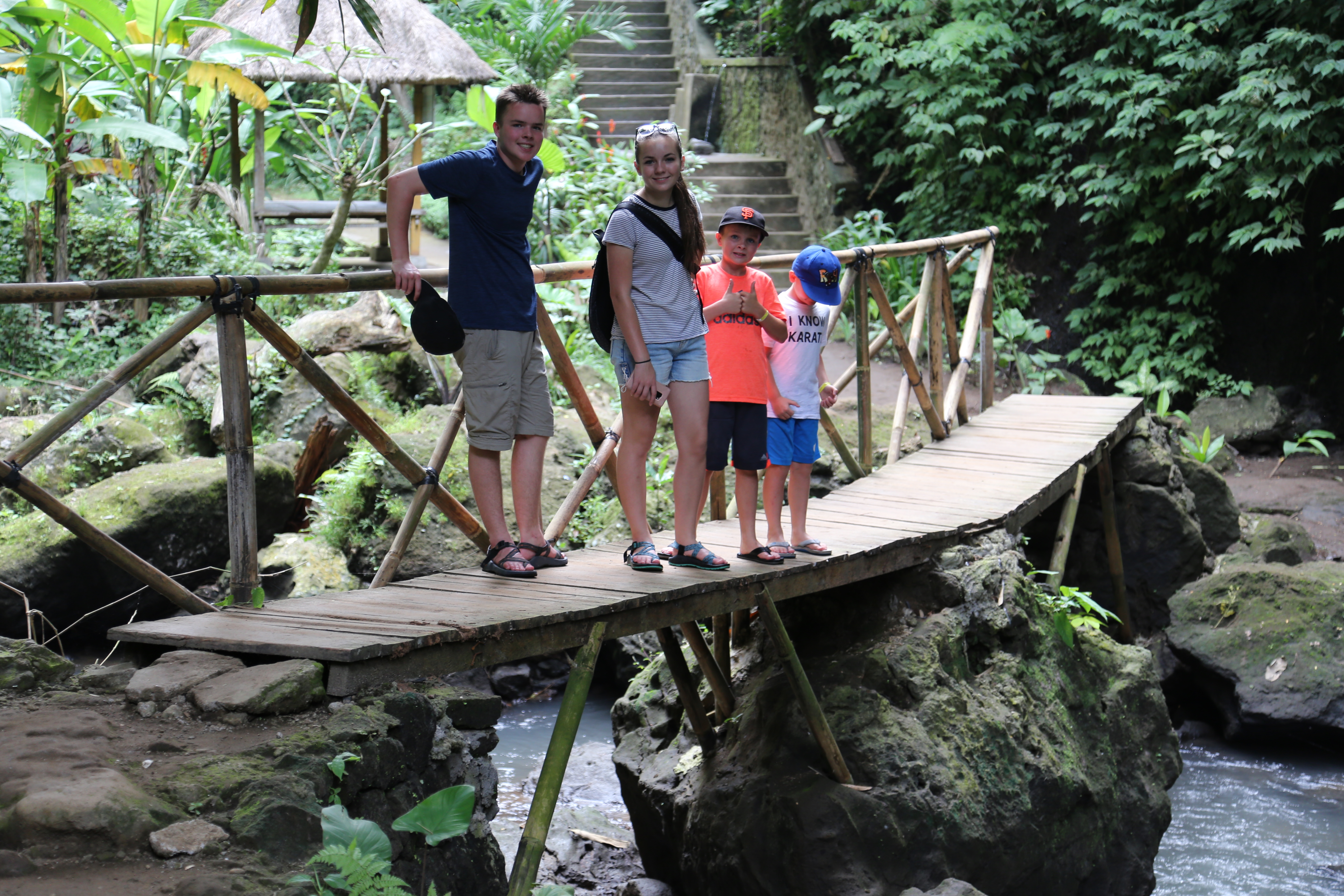 2018 Southeast Asia Trip Day 6 - Ubud, Bali, Indonesia (Mount Agung Volcano in Distance, Tegallalang Rice Terraces, Tirta Empul (Hindu Balinese Water Temple), Wearing Sarongs, Satria Agrowisata Coffee Plantation, Civet Cat Poop, Tibumana Waterfall)