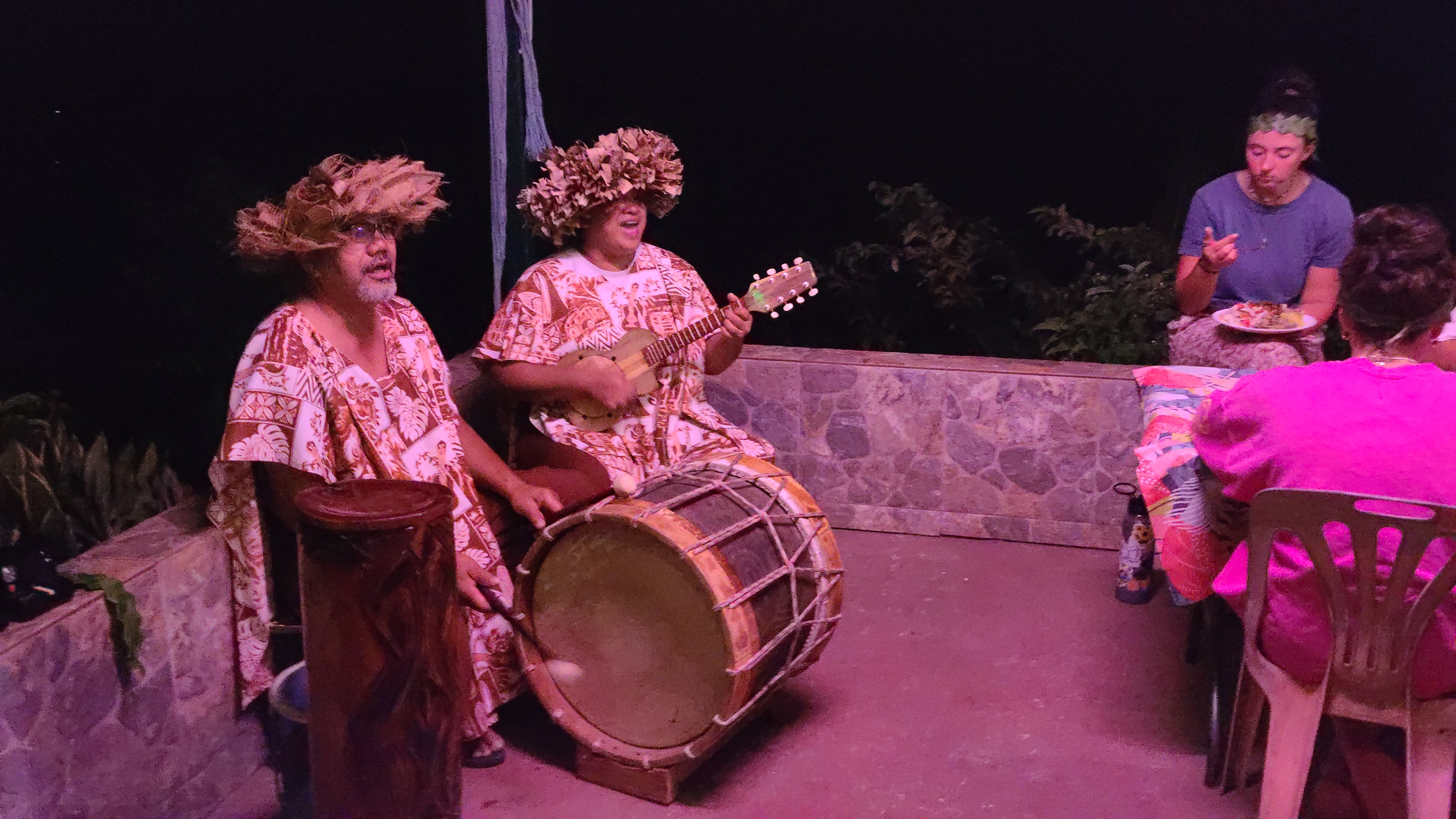 2022 Tahiti Taravao HXP - Day 3 (Devotional, Moorea Jeep Safari, Magic Mountain Overlook, Jam Tasting, Belvedere Lookout, Marae-o-Mahine, Touching Sacred Eels, Fresh Pineapple & Coconut, Making Headbands, Beach Games, Tahitian Dance & Fire Show)