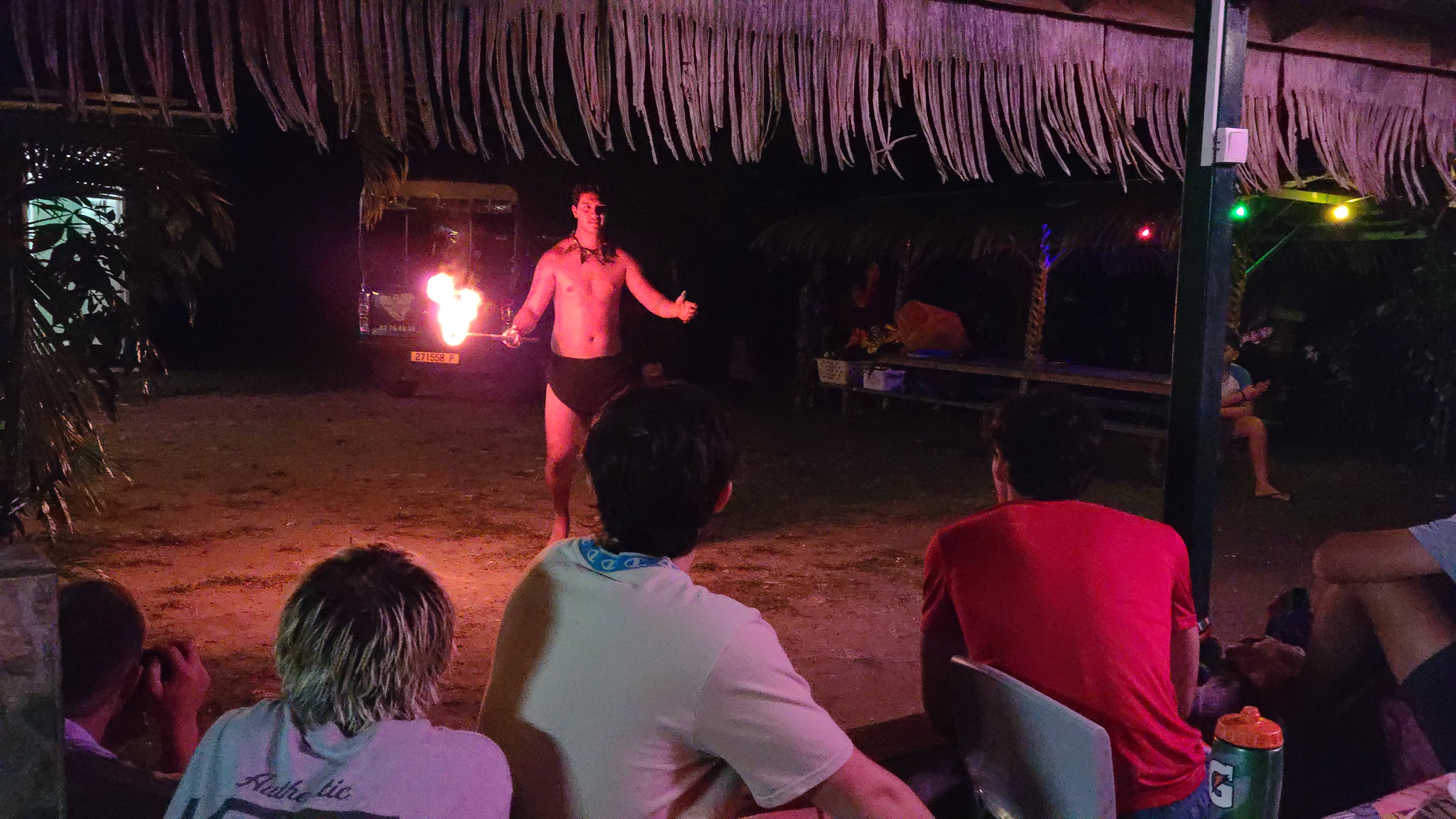 2022 Tahiti Taravao HXP - Day 3 (Devotional, Moorea Jeep Safari, Magic Mountain Overlook, Jam Tasting, Belvedere Lookout, Marae-o-Mahine, Touching Sacred Eels, Fresh Pineapple & Coconut, Making Headbands, Beach Games, Tahitian Dance & Fire Show)