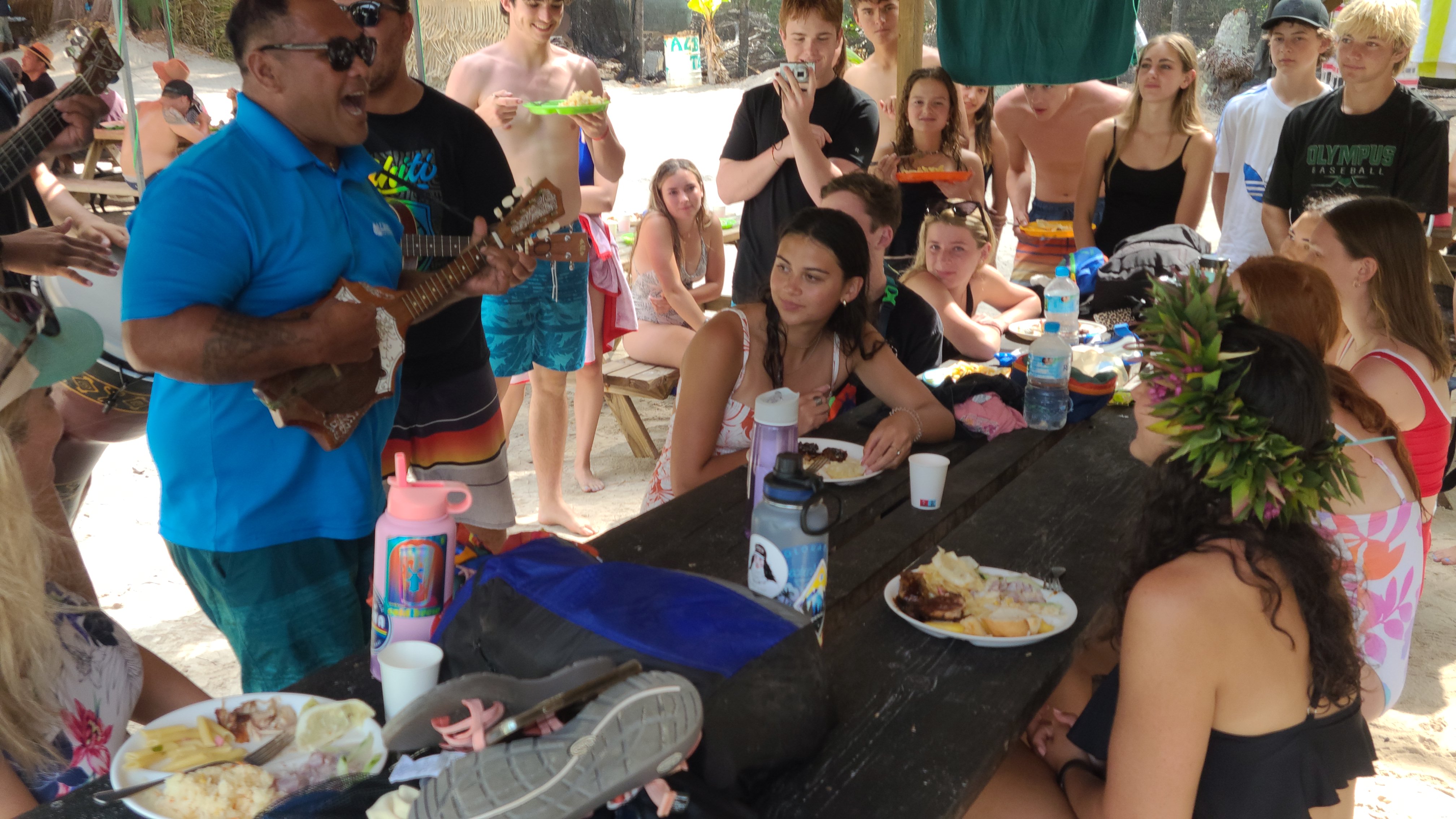 2022 Tahiti Taravao HXP - Day 4 (Kass's Birthday, Swimming with Sharks & Stingrays, Motu Fareone Island, Making Motu Fareone (E'ia Ota), Catching Crabs for 'Alca-Crab', Dance Party on Ferry to Tahiti, Catching Geckos)