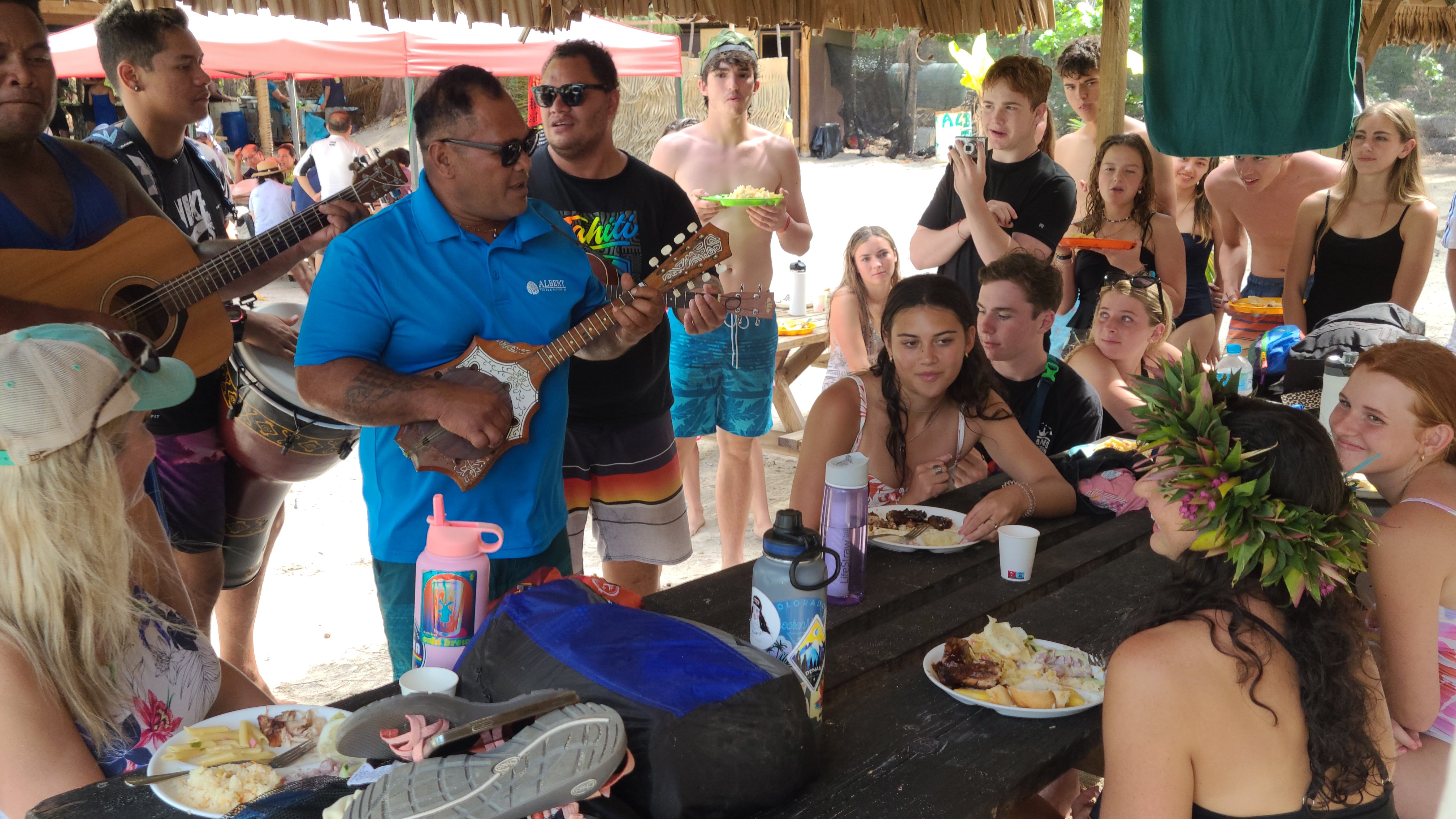 2022 Tahiti Taravao HXP - Day 4 (Kass's Birthday, Swimming with Sharks & Stingrays, Motu Fareone Island, Making Motu Fareone (E'ia Ota), Catching Crabs for 'Alca-Crab', Dance Party on Ferry to Tahiti, Catching Geckos)