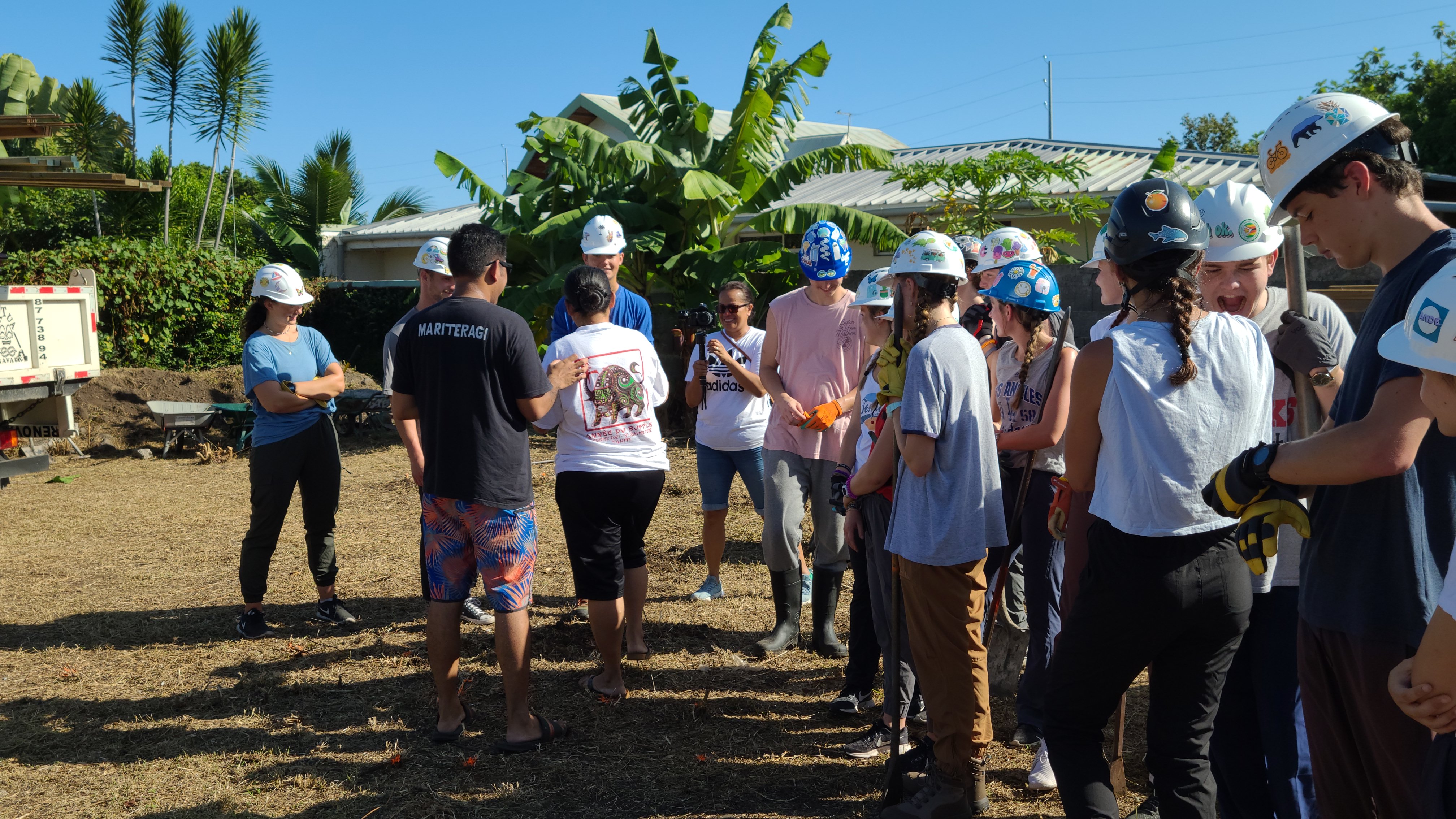 2022 Tahiti Taravao HXP - Day 6 (1st Day at the Work Site, Clearing the Land to Build a House for Tiana, Digging the Foundation & Footings, Purple Worms & Centipedes,Swimming in the Reef, Activity and Dinner with the Vaihiria Ward, Double Dragon)