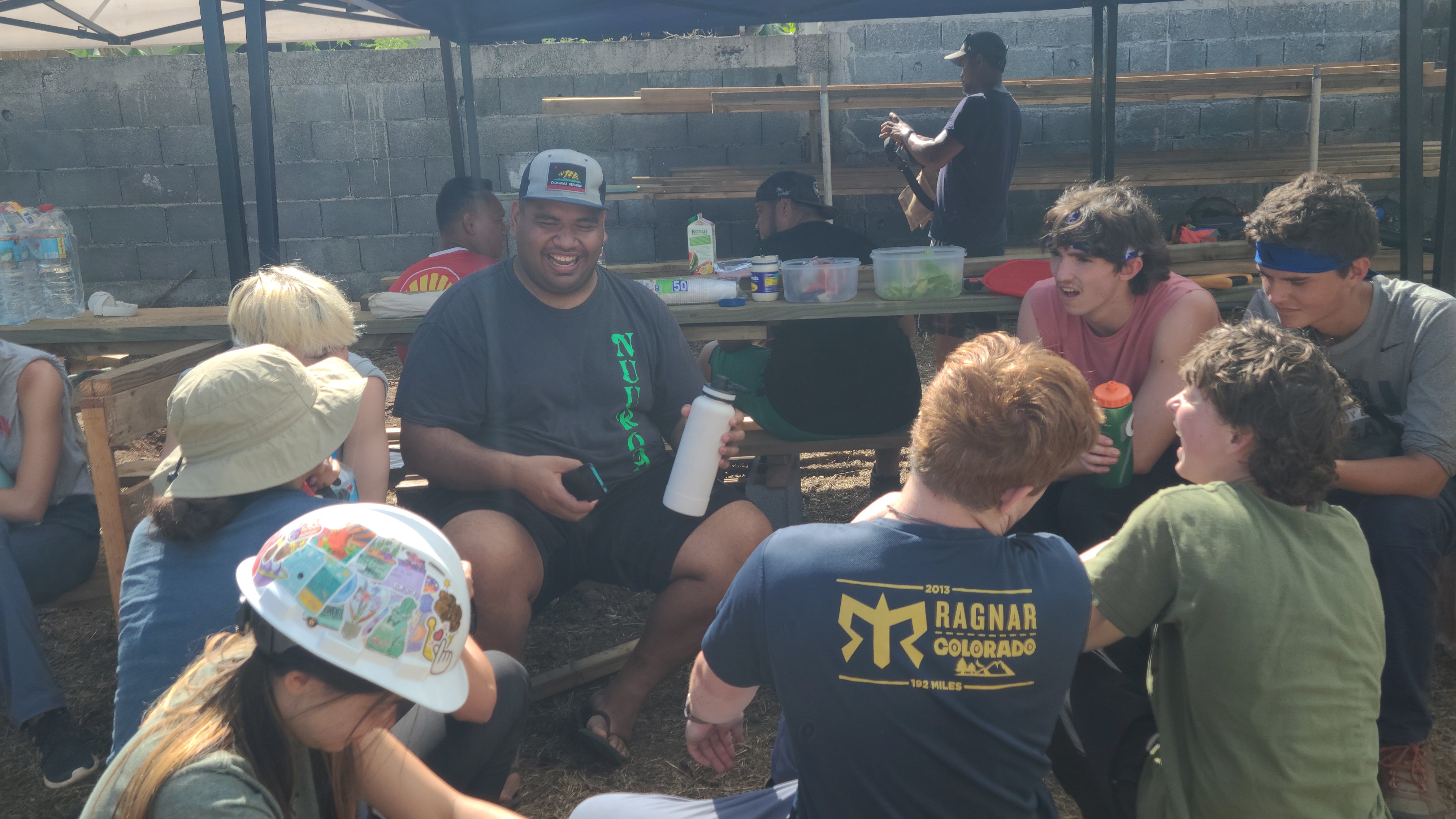 2022 Tahiti Taravao HXP - Day 7 (Tahitian Treats: Tim Tam, Happy Hippos, Hello Panda, Twix Top, Choco Prince, Building Walls & Mixing Cement By Hand, Chef Billy's Ketchup Egg Sandwiches, Making Flower Heis on the Beach, Swimming in the Reef)