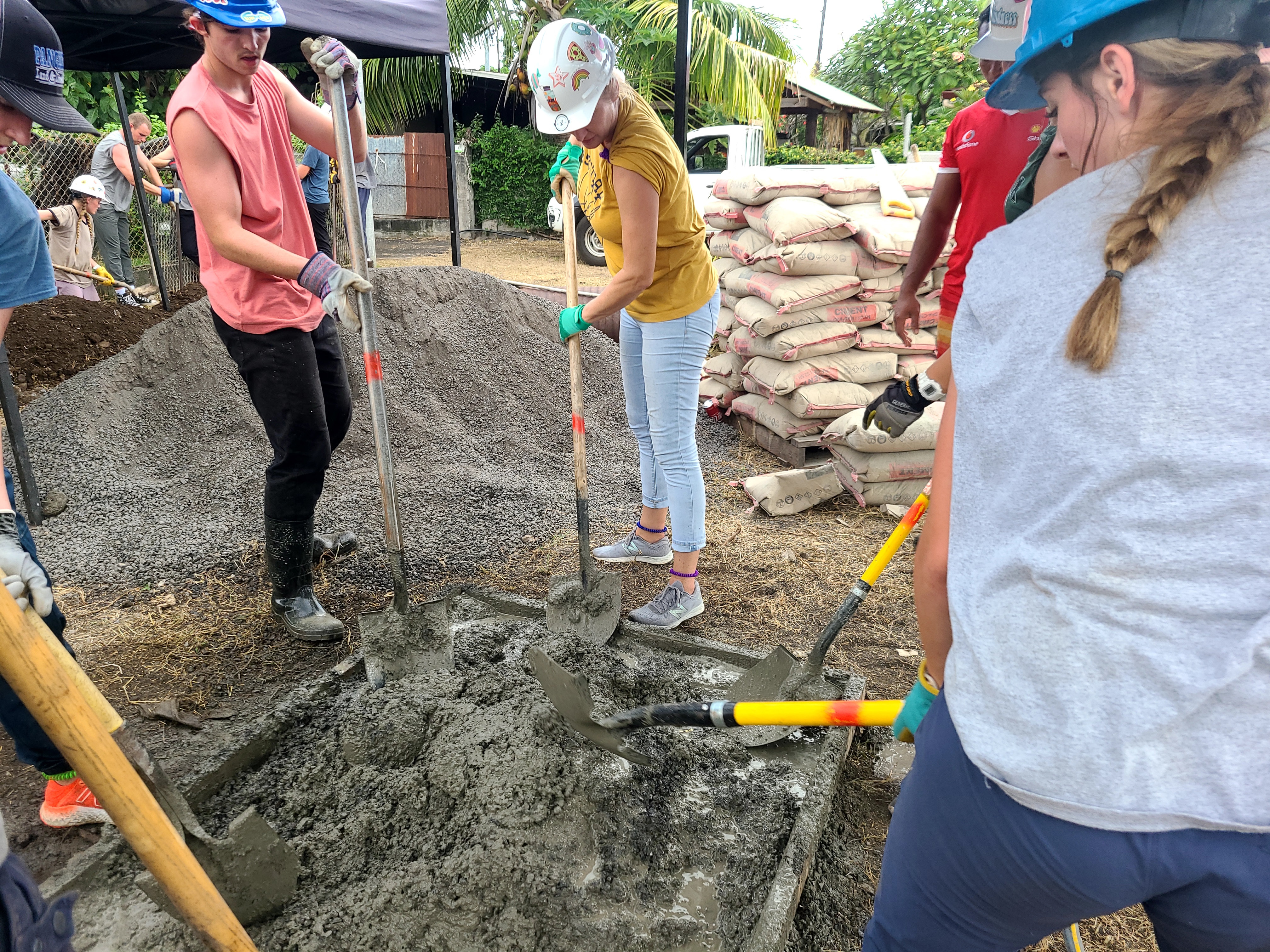 2022 Tahiti Taravao HXP - Day 7 (Tahitian Treats: Tim Tam, Happy Hippos, Hello Panda, Twix Top, Choco Prince, Building Walls & Mixing Cement By Hand, Chef Billy's Ketchup Egg Sandwiches, Making Flower Heis on the Beach, Swimming in the Reef)