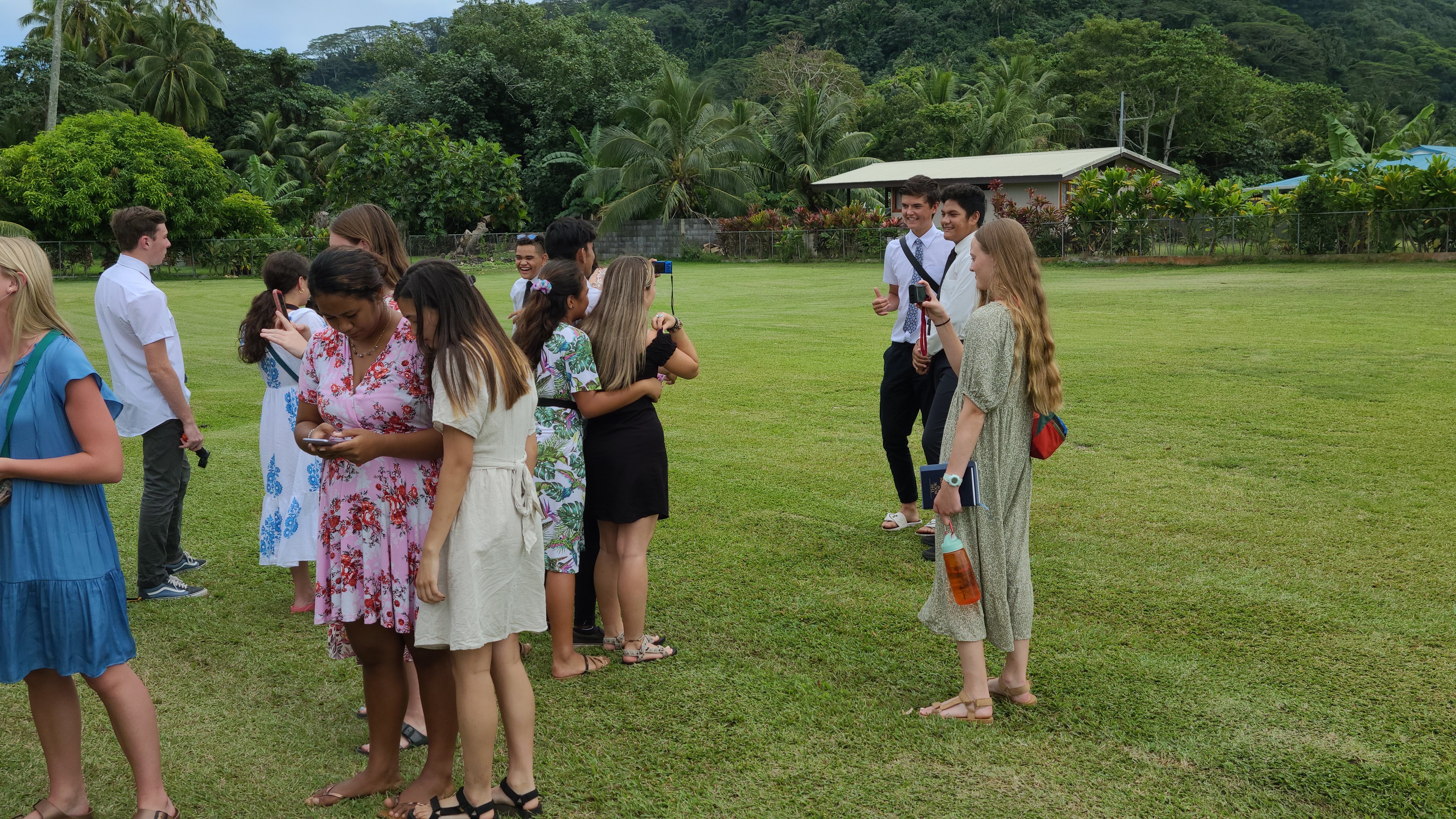 2022 Tahiti Taravao HXP - Day 12 (Church with Vaihiria Ward, Water Gardens Vaipahi Waterfall & Hike, Sacred Eels, Turtles, Haircut, Activity with Vaihiria Ward Youth, Averie's Birthday, Letters Home)