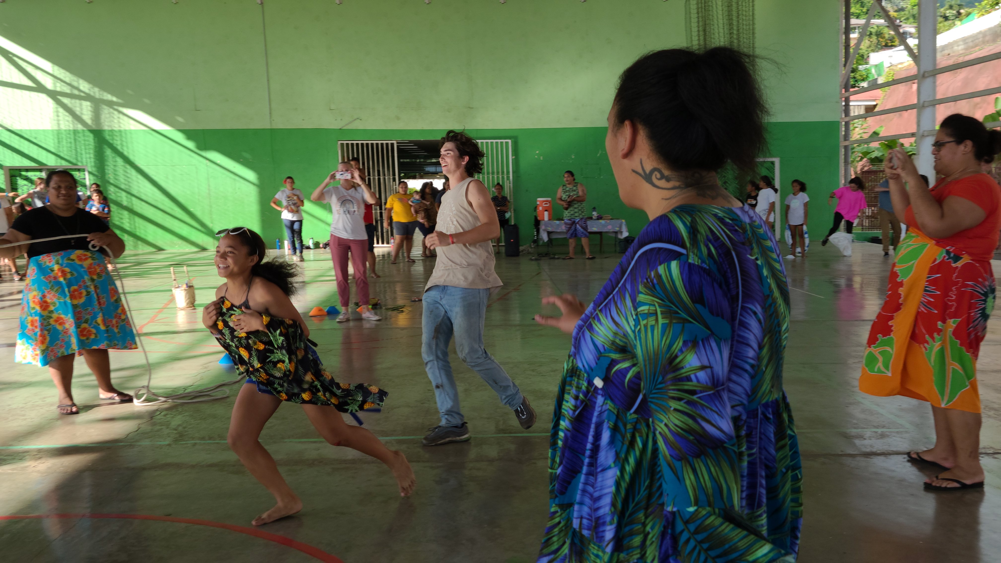 2022 Tahiti Taravao HXP - Day 15 (Epic Morning Devotional, Volunteering at Youth Center, Working at Community Garden on Mountain, Solis, Tiana Sees Her New House, Vaihiria Ward Activity: Coconut Milk, Learning Drums & Tahitian Dances, Making Flower Crowns