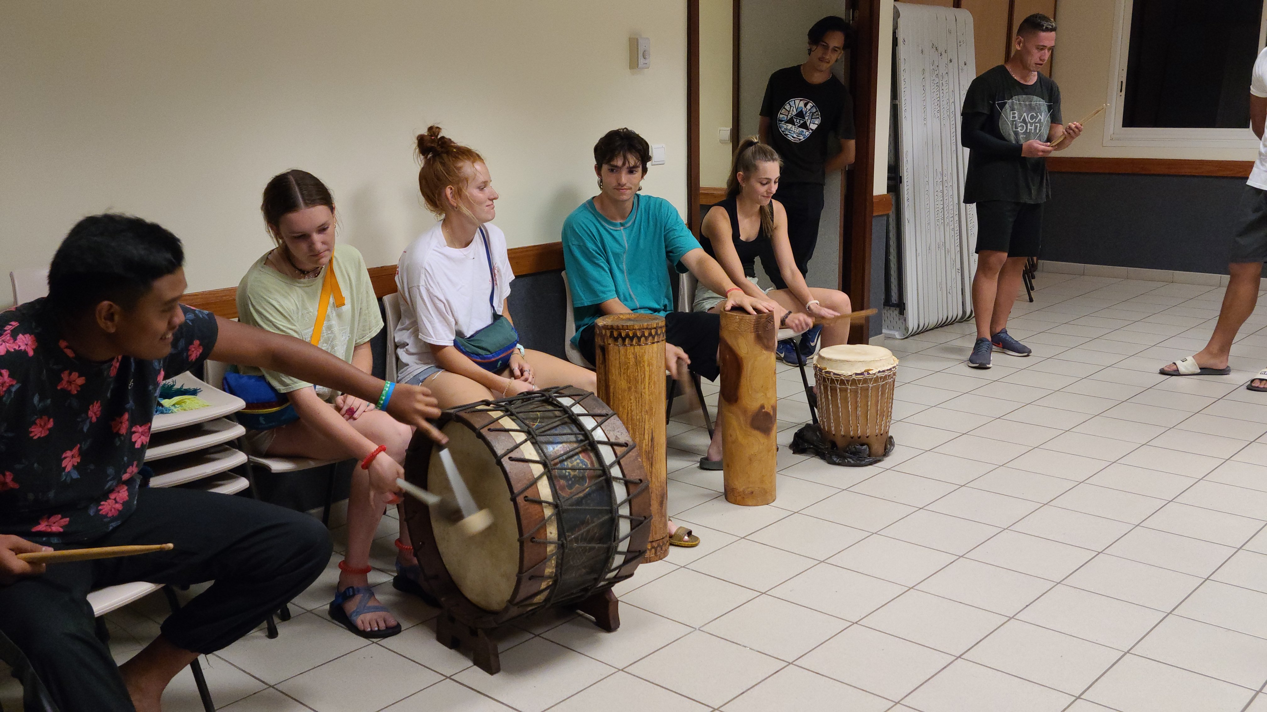 2022 Tahiti Taravao HXP - Day 15 (Epic Morning Devotional, Volunteering at Youth Center, Working at Community Garden on Mountain, Solis, Tiana Sees Her New House, Vaihiria Ward Activity: Coconut Milk, Learning Drums & Tahitian Dances, Making Flower Crowns