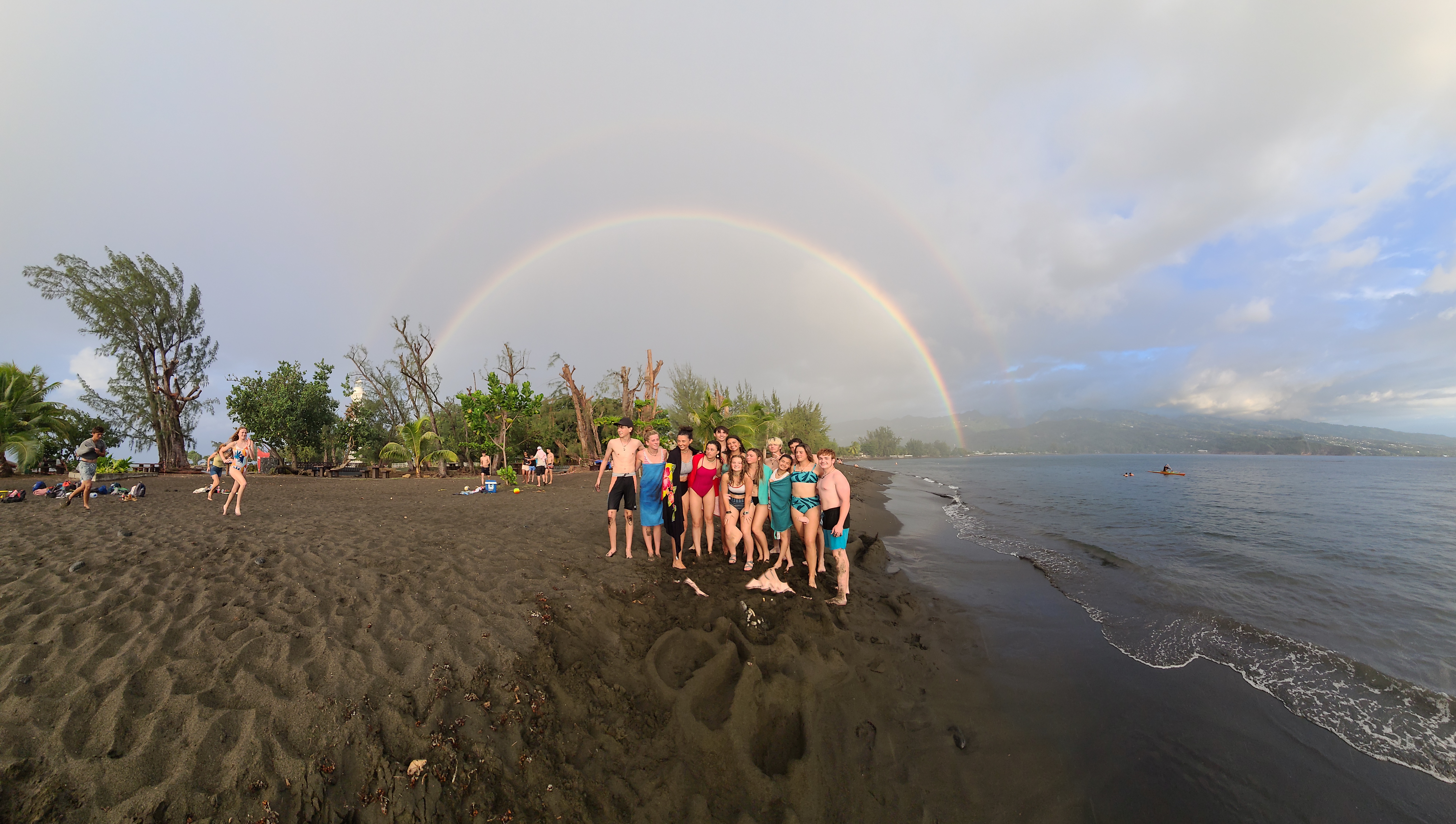 2022 Tahiti Taravao HXP - Day 16 (Baptisms at the Papeete Tahiti Temple, Bryan's Temple Story, Shopping @ the Papeete Market, Raisin Fanta, Pointe V�nus (Point Venus) Black Sand Beach & Lighthouse, Rainbows, Sandcastles, Downpour, Epic Sunset, All-Nighter