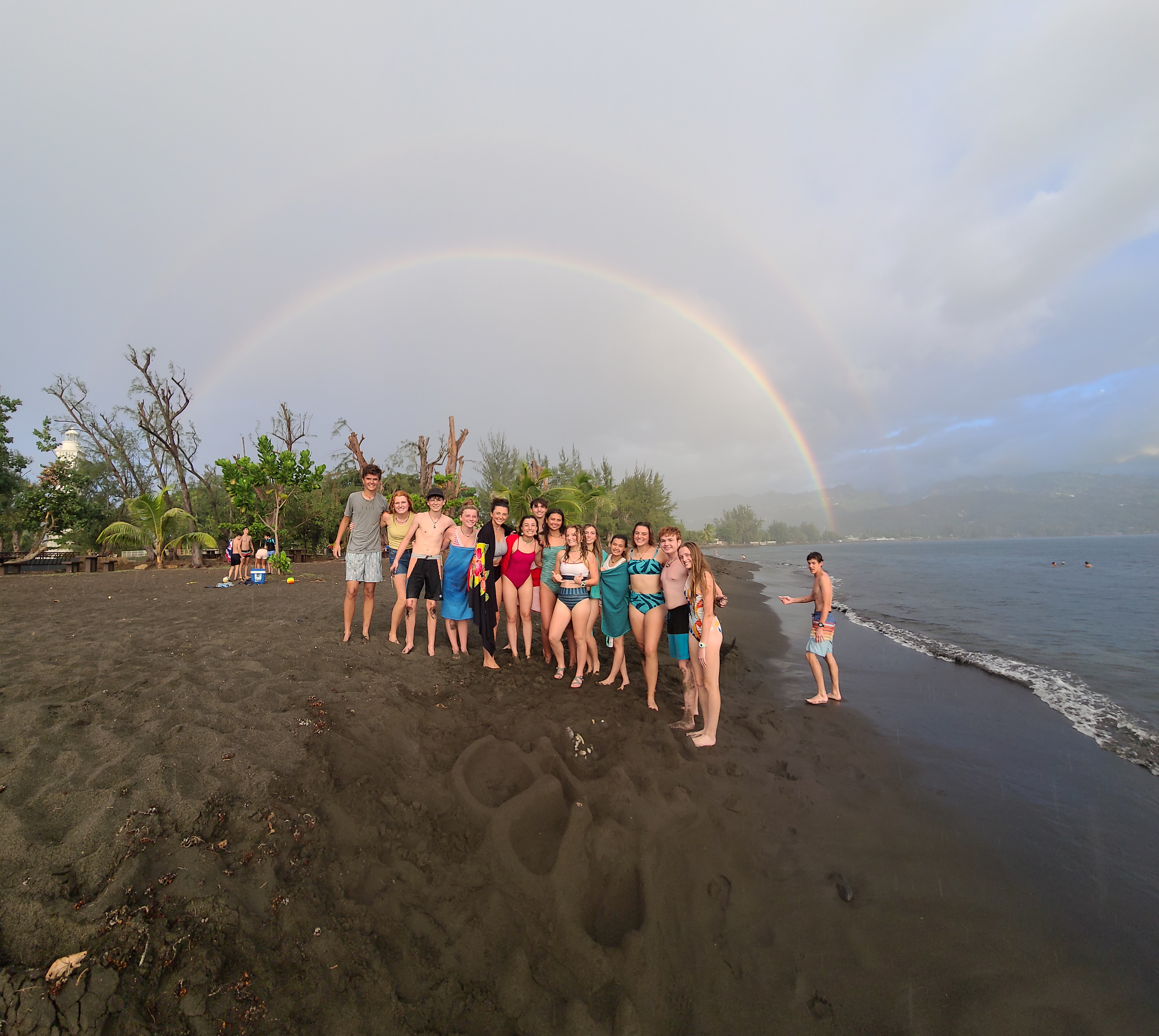 2022 Tahiti Taravao HXP - Day 16 (Baptisms at the Papeete Tahiti Temple, Bryan's Temple Story, Shopping @ the Papeete Market, Raisin Fanta, Pointe V�nus (Point Venus) Black Sand Beach & Lighthouse, Rainbows, Sandcastles, Downpour, Epic Sunset, All-Nighter