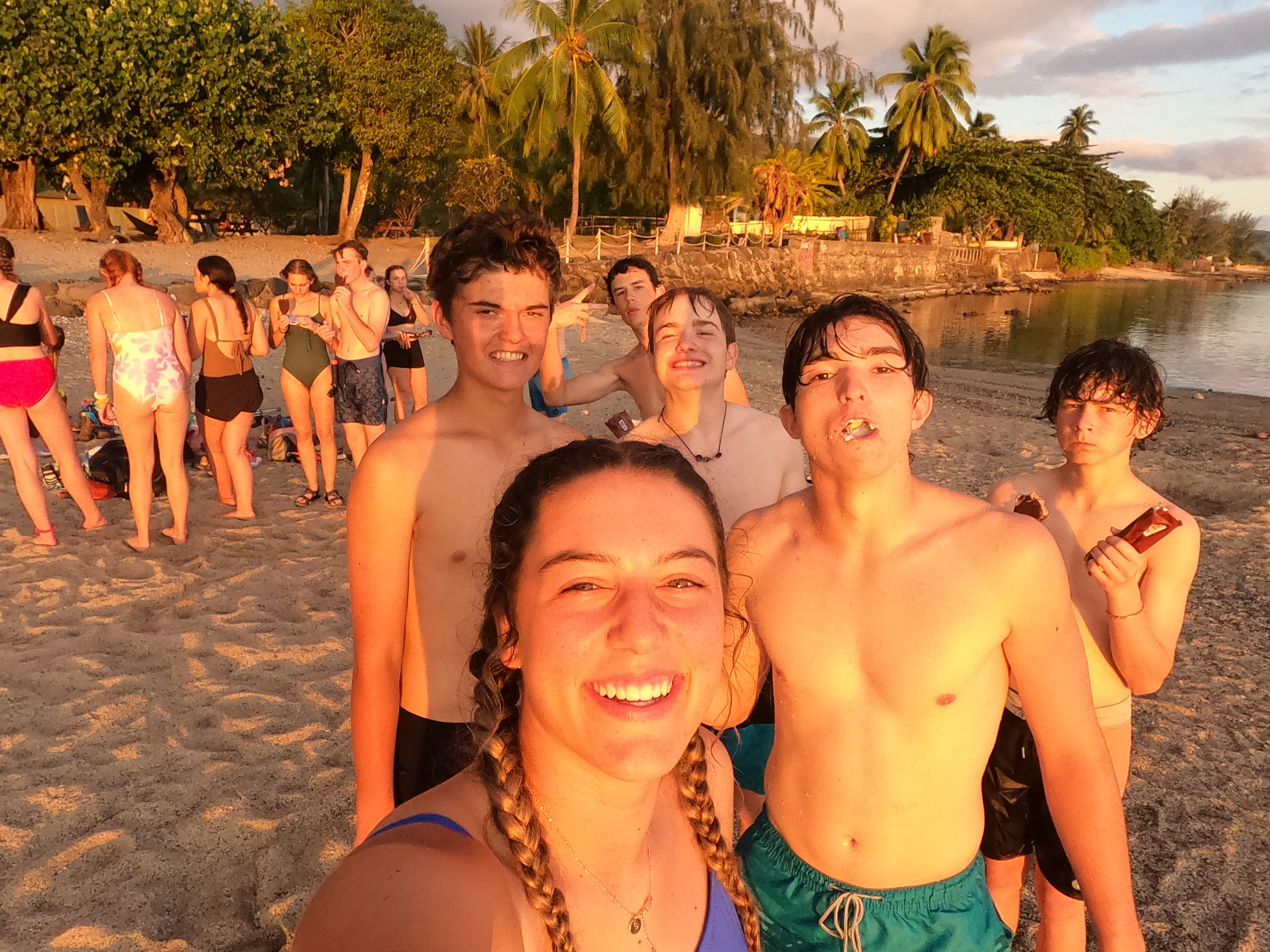 2022 Tahiti Taravao HXP - Day 9 (Pouring the Foundation, Playing with Poisonous Centipedes, Spray Painting Each Other, Digging a Bottomless Pit, Plage Vaiava (Vayava Beach), Another Epic Sunset, Learning a Tahitian Dance (Te Tiare Tahiti), Stingray)