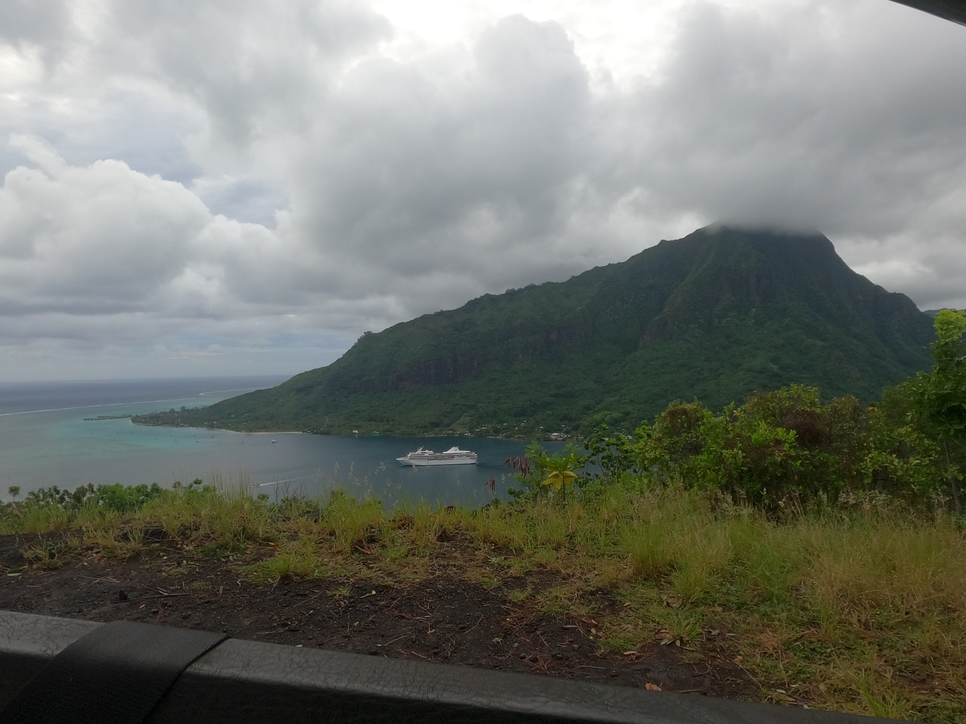 2022 Tahiti Taravao HXP - Day 3 (Devotional, Moorea Jeep Safari, Magic Mountain Overlook, Jam Tasting, Belvedere Lookout, Marae-o-Mahine, Touching Sacred Eels, Fresh Pineapple & Coconut, Making Headbands, Beach Games, Tahitian Dance & Fire Show)